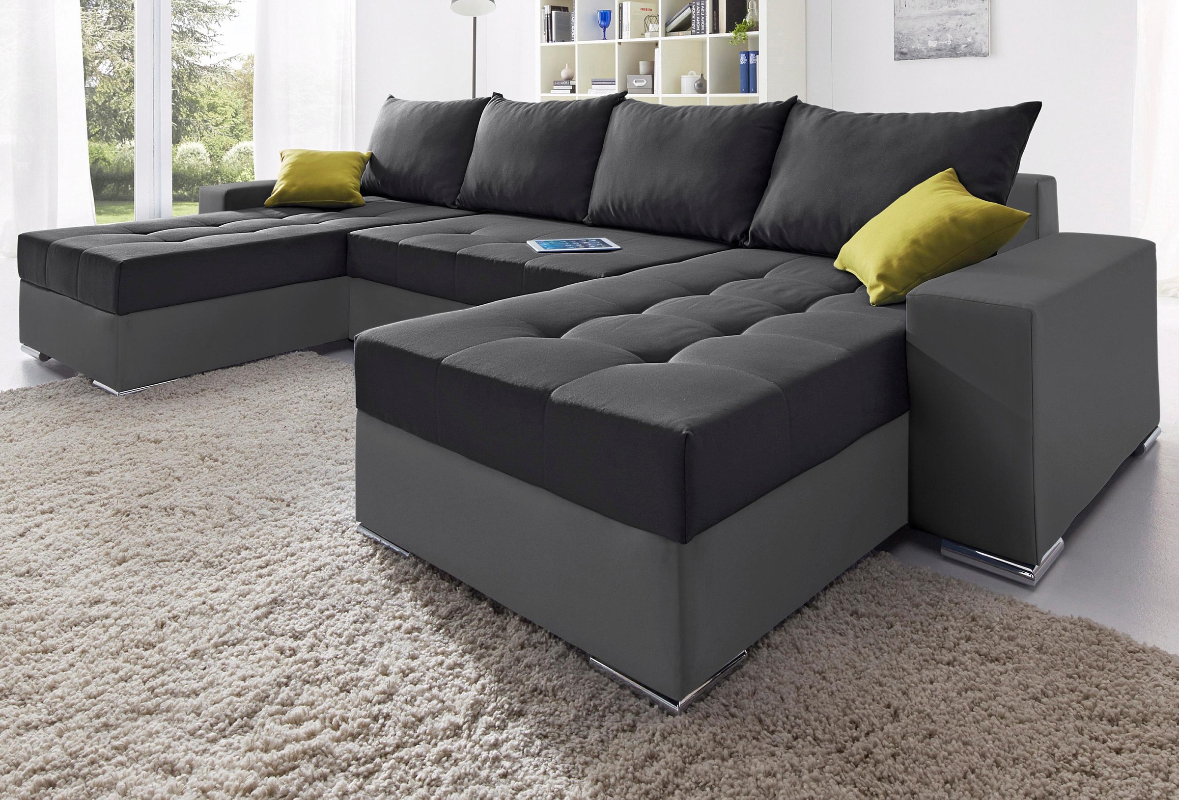 COLLECTION AB Wohnlandschaft »XL-Josy U-Form, Breite 313 cm, Flachgewebe, S günstig online kaufen