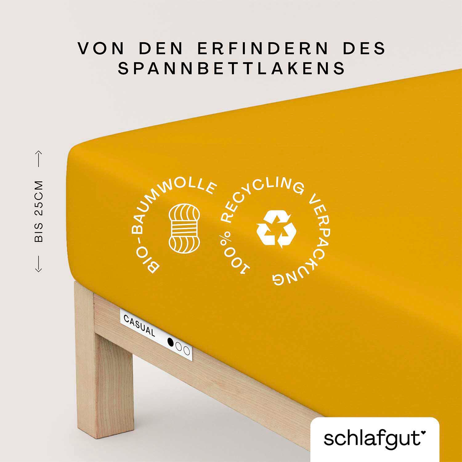 Schlafgut Spannbettlaken »CASUAL u.a. in Gr. 90x200, 140x200 oder 180x200 c günstig online kaufen