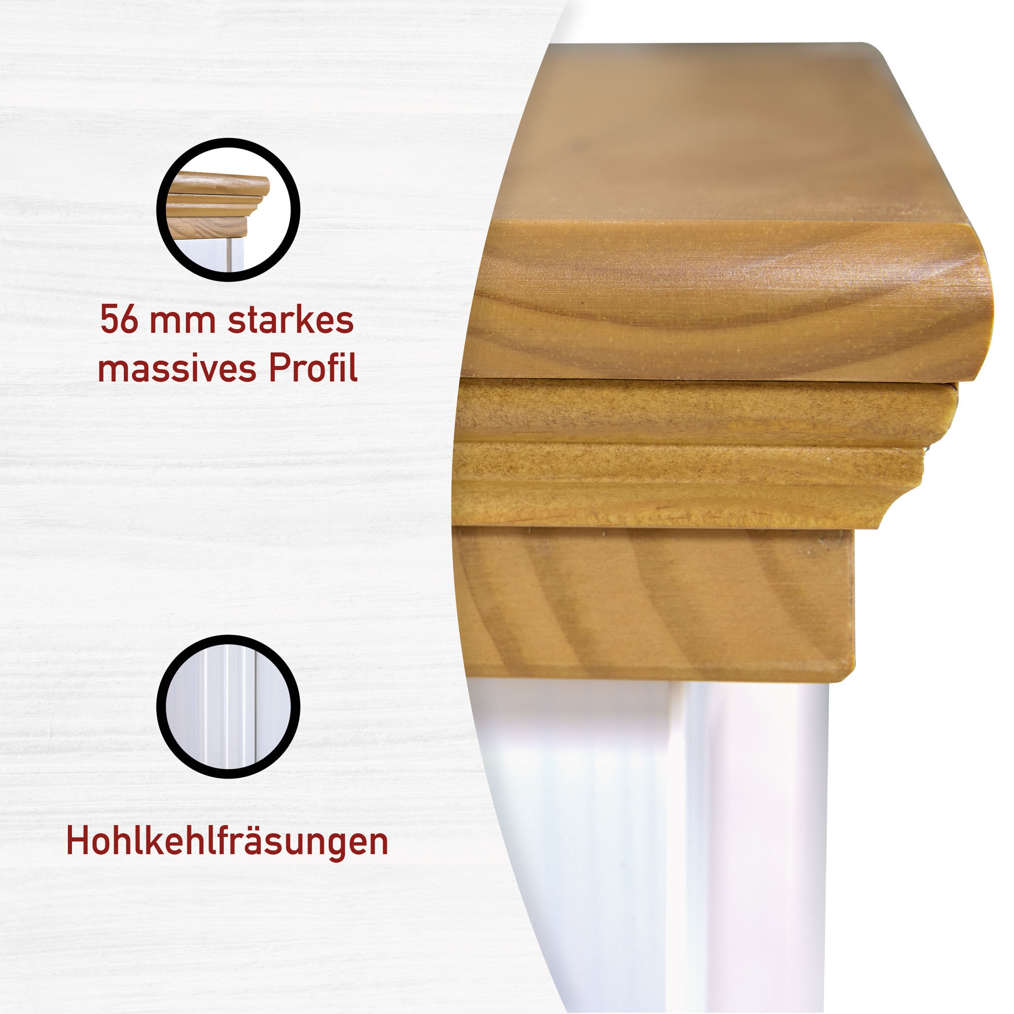 Inter Link Esstisch »Esstisch Maluno« 1 Stk. tlg. Kiefer Massiv, BxTxH: ca. 166,4 x 90 x 76 cm