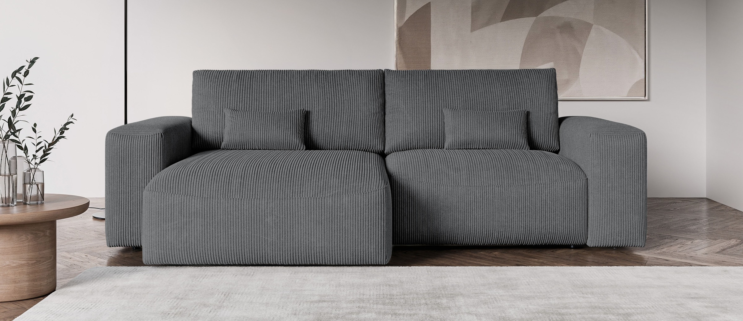 OTTO home Ecksofa »MATTS Schlafsofa mit Bettkasten, Maße B/T/H: 265/159/89 günstig online kaufen