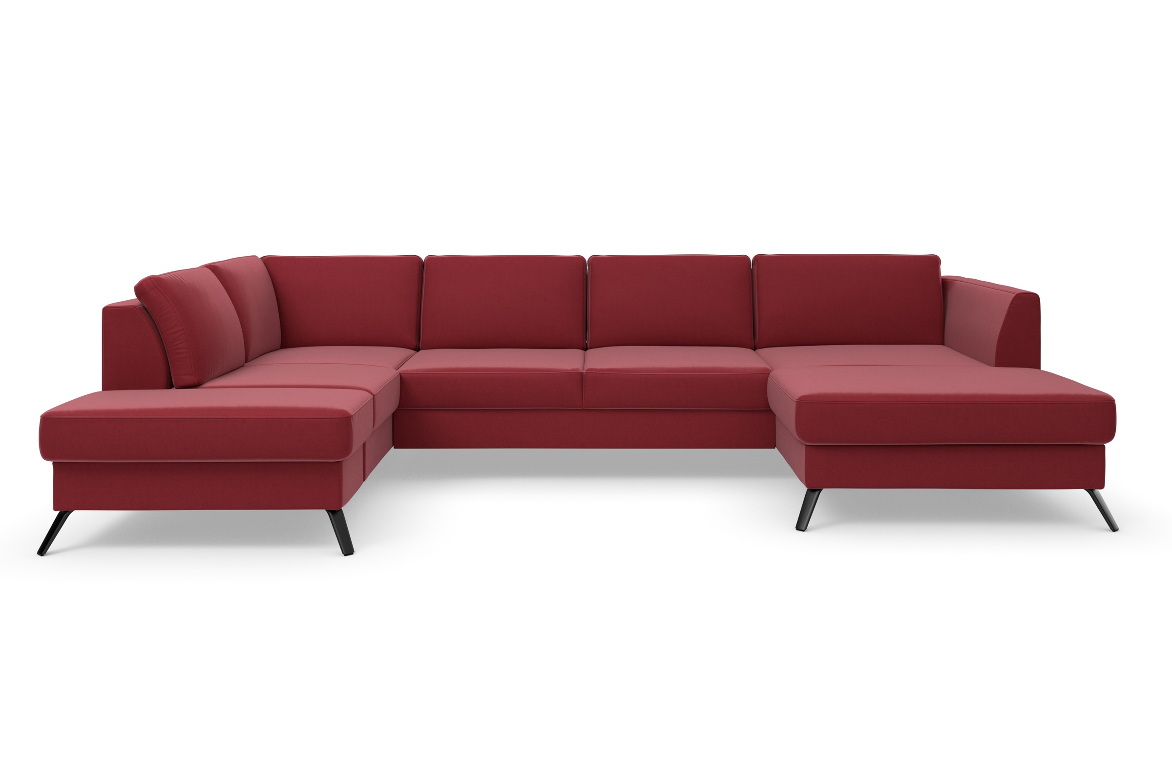 sit&more Wohnlandschaft »Olsen U-Form«, inklusive Sitztiefenverstellung, wahlweise mit Bettfunktion, 15cm hoch
