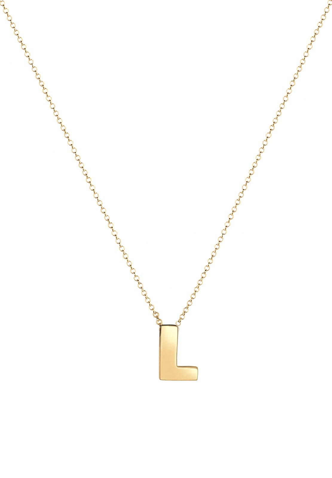 Elli Kette mit Anhänger »Buchstabe L Initialen 925 Sterling Silber«