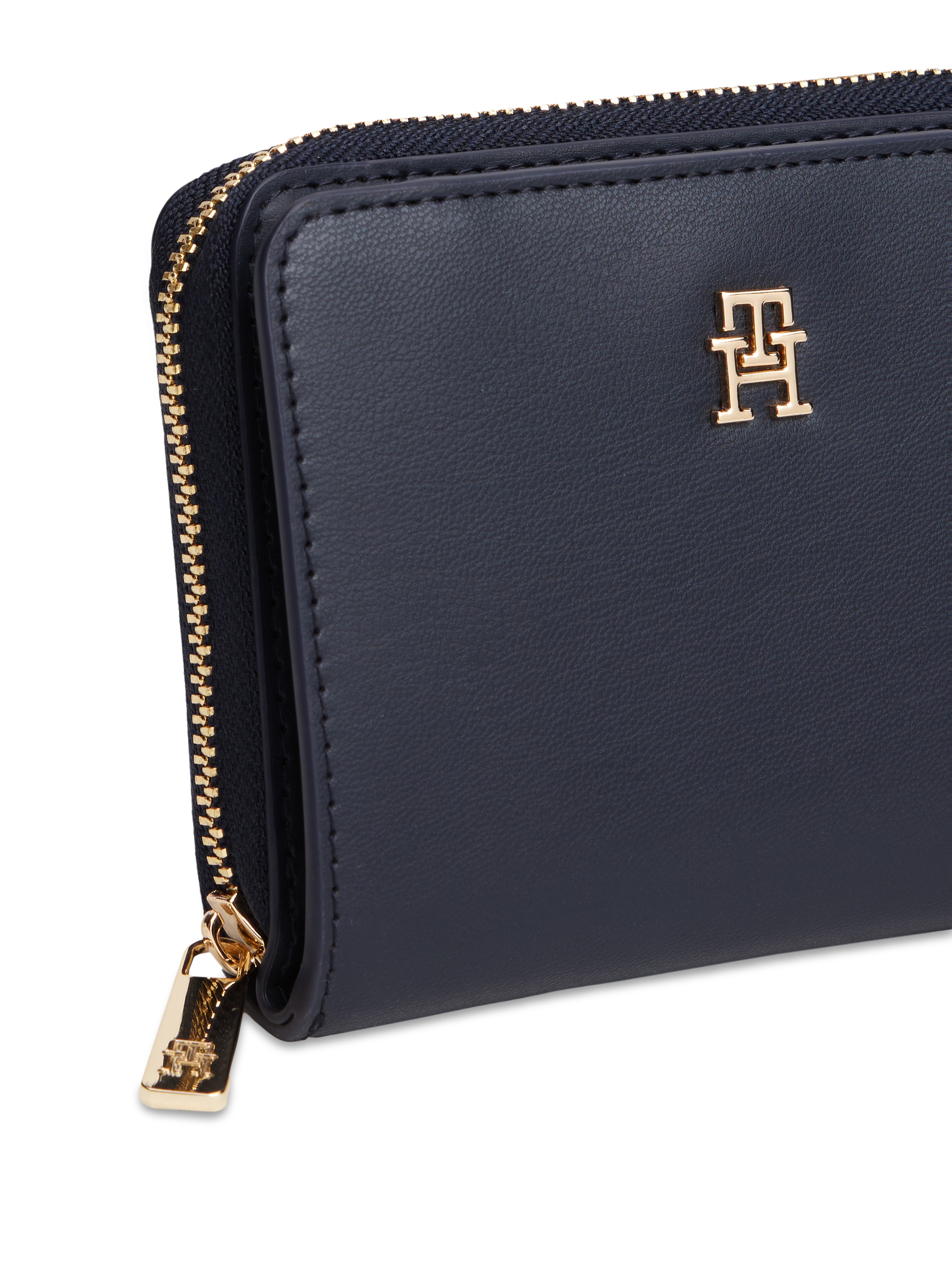 Tommy Hilfiger Geldbörse »TH ICON MED ZA FLAP« , Damen Geldbeutel, Portemonnai mit edlem TH-Logoemblem