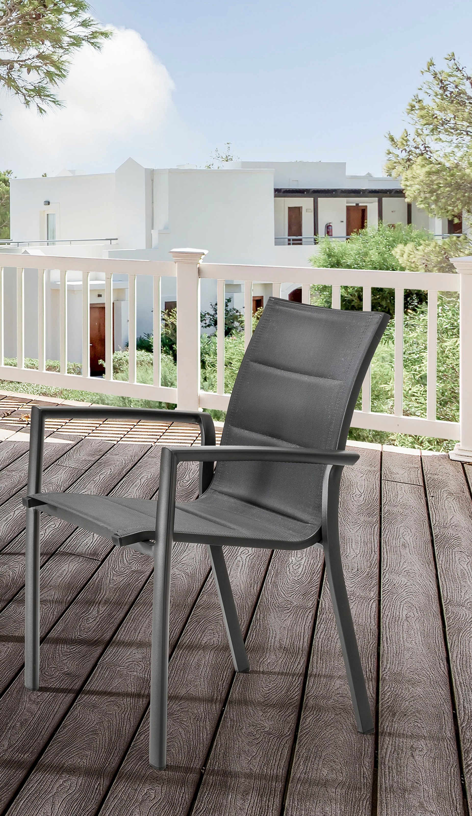 Destiny Garten-Essgruppe »COSTA CREMONA« 5 Stk. tlg. 4 Stapelsessel Textile günstig online kaufen