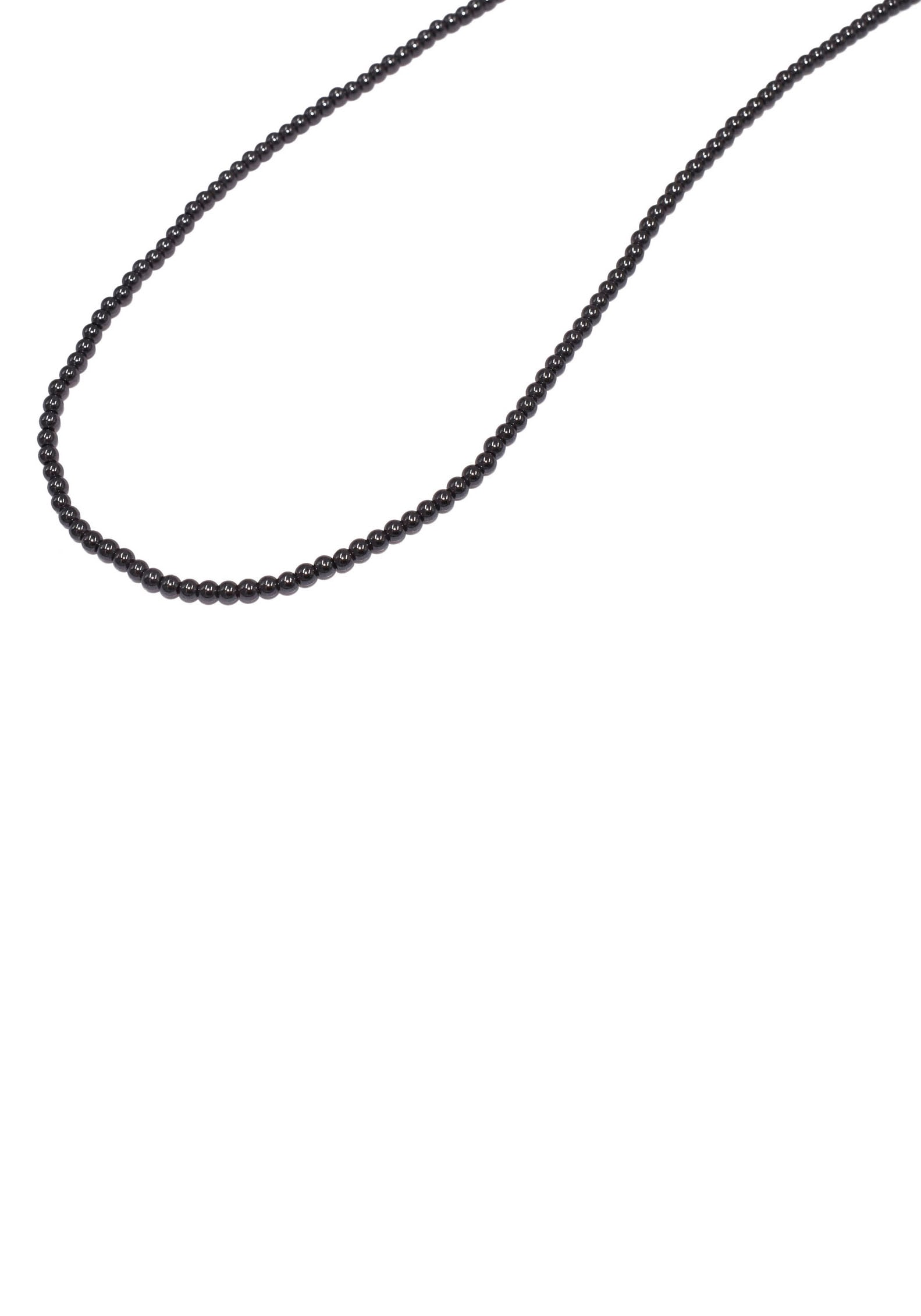Lange Kette „Schmuck Geschenk Halsschmuck Halskette Edelsteinkette Hämatit“, zu Kleid, Shirt, Jeans, Sneaker! Anlass Geburtstag Weihnachten grau + grau