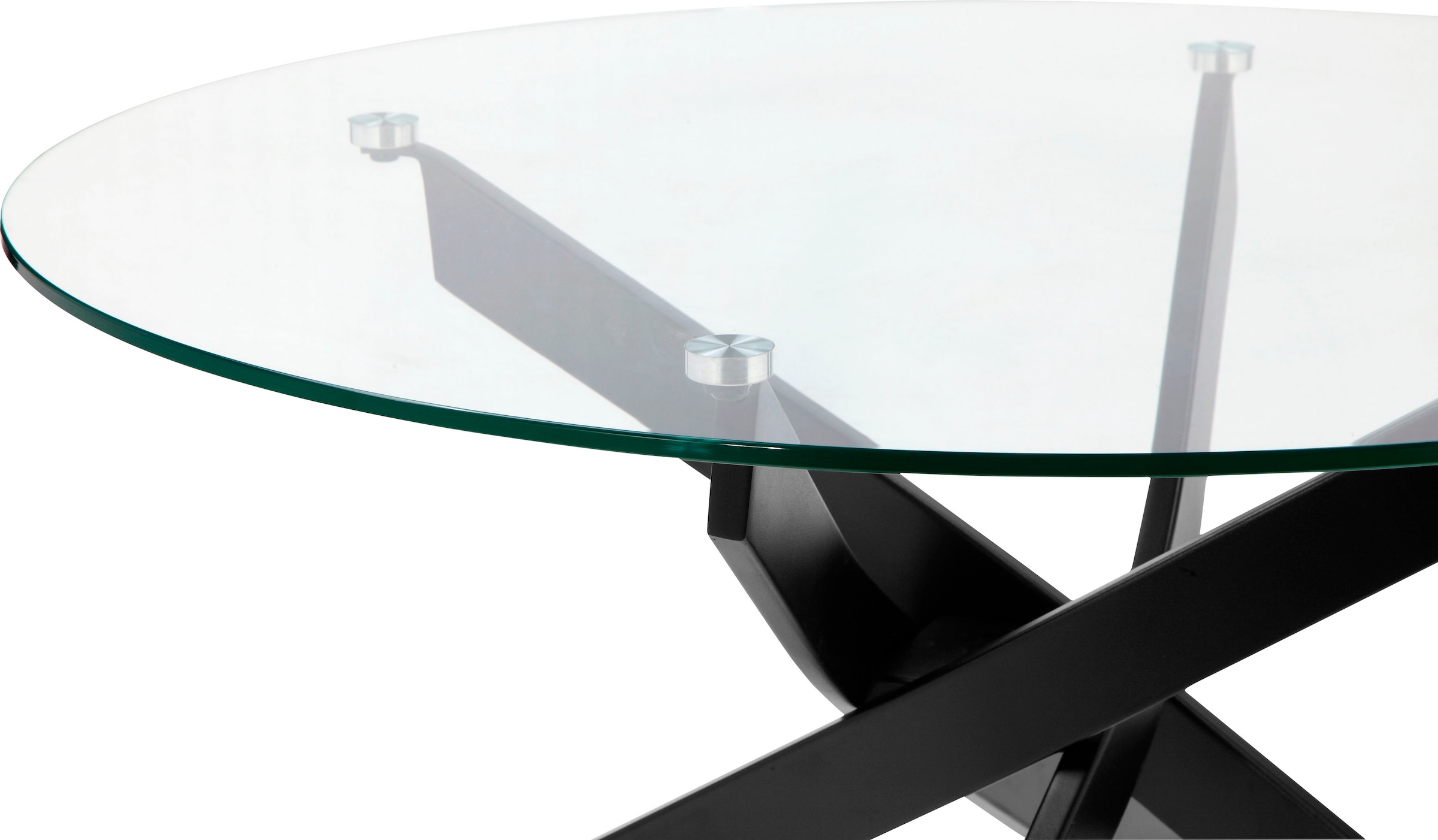 Leonique Couchtisch »Luzie«, unterschiedliches Beingestell (in chrome und schwarz), Breite 80 cm