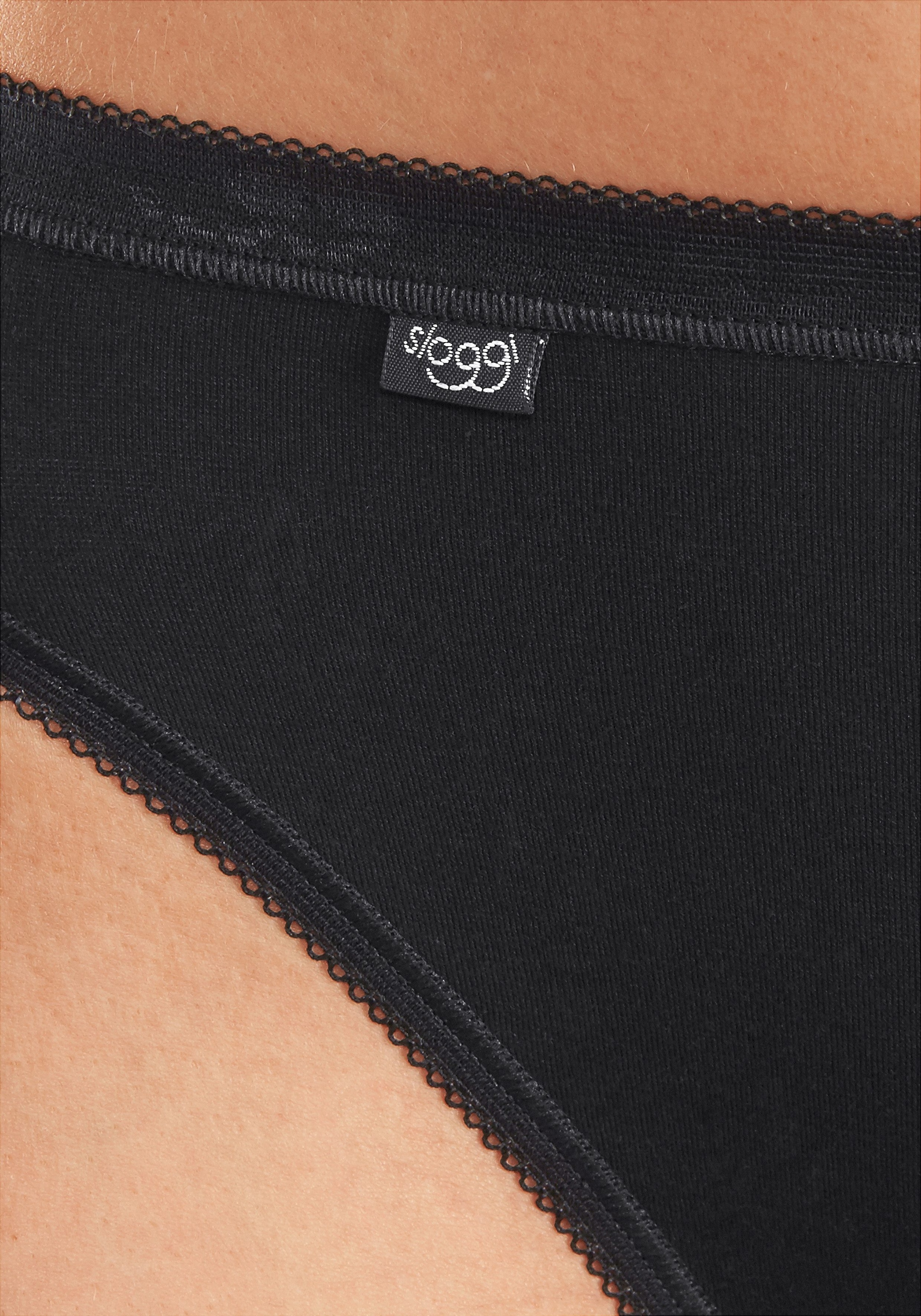 sloggi Jazz-Pants Slips »Basic+ Tai 2P«, (Packung, 2 St.), mit elastischer Mäusezähnchenkante