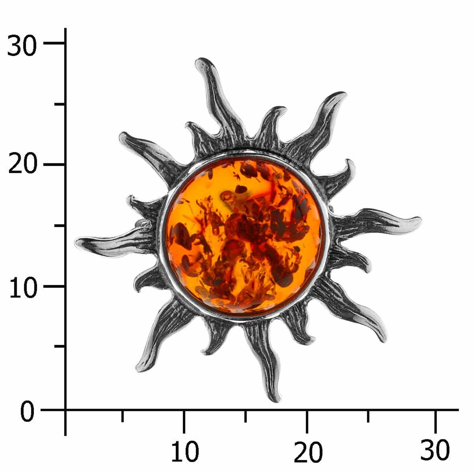 OSTSEE-SCHMUCK Brosche »Ostsee-Schmuck Brosche Sonne 28 mm Brosche Sonne 28 mm«