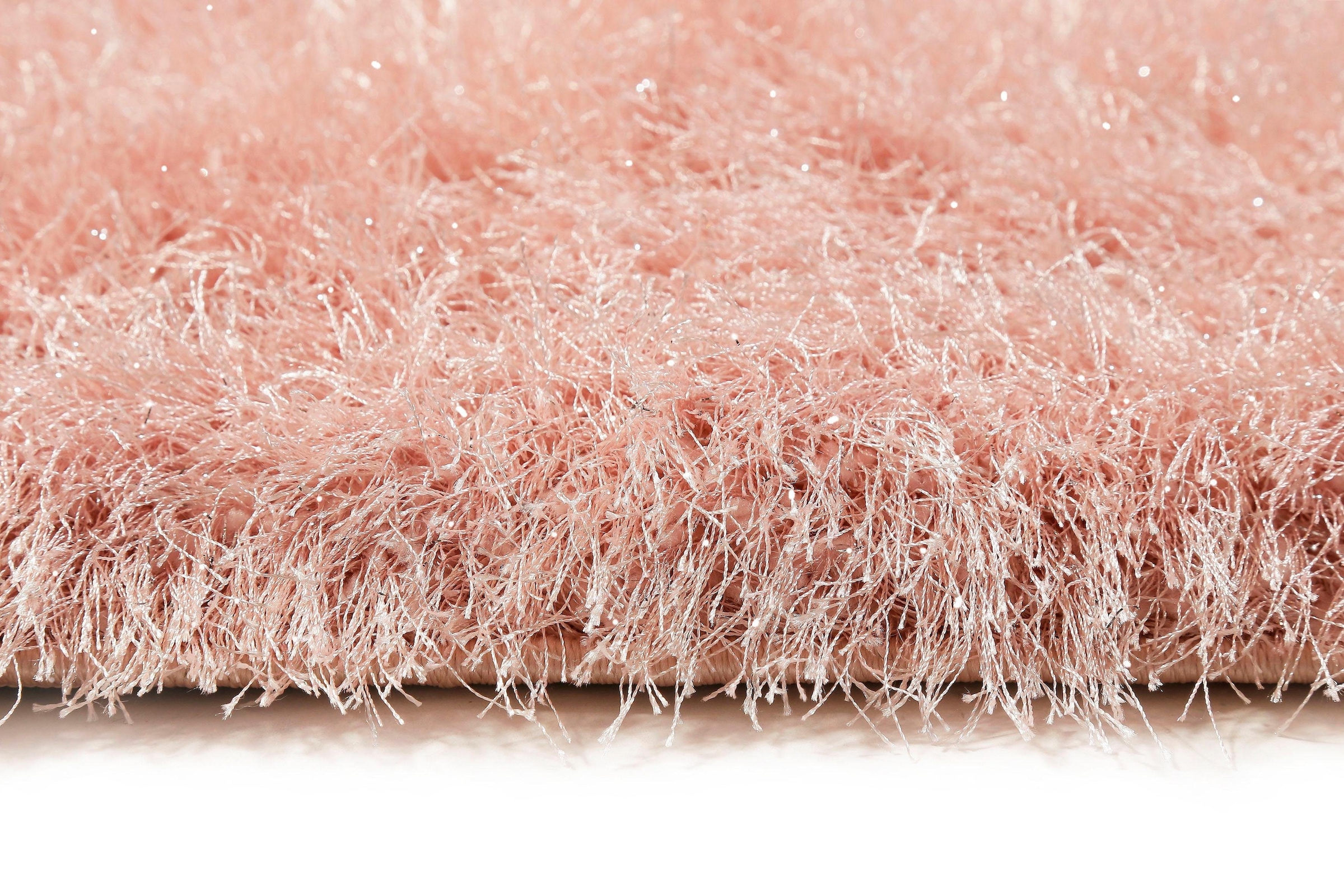 Wecon home Hochflor-Teppich »Shiny Touch« rechteckig 70 mm Höhe Glanzgarn, Wohnzimmer