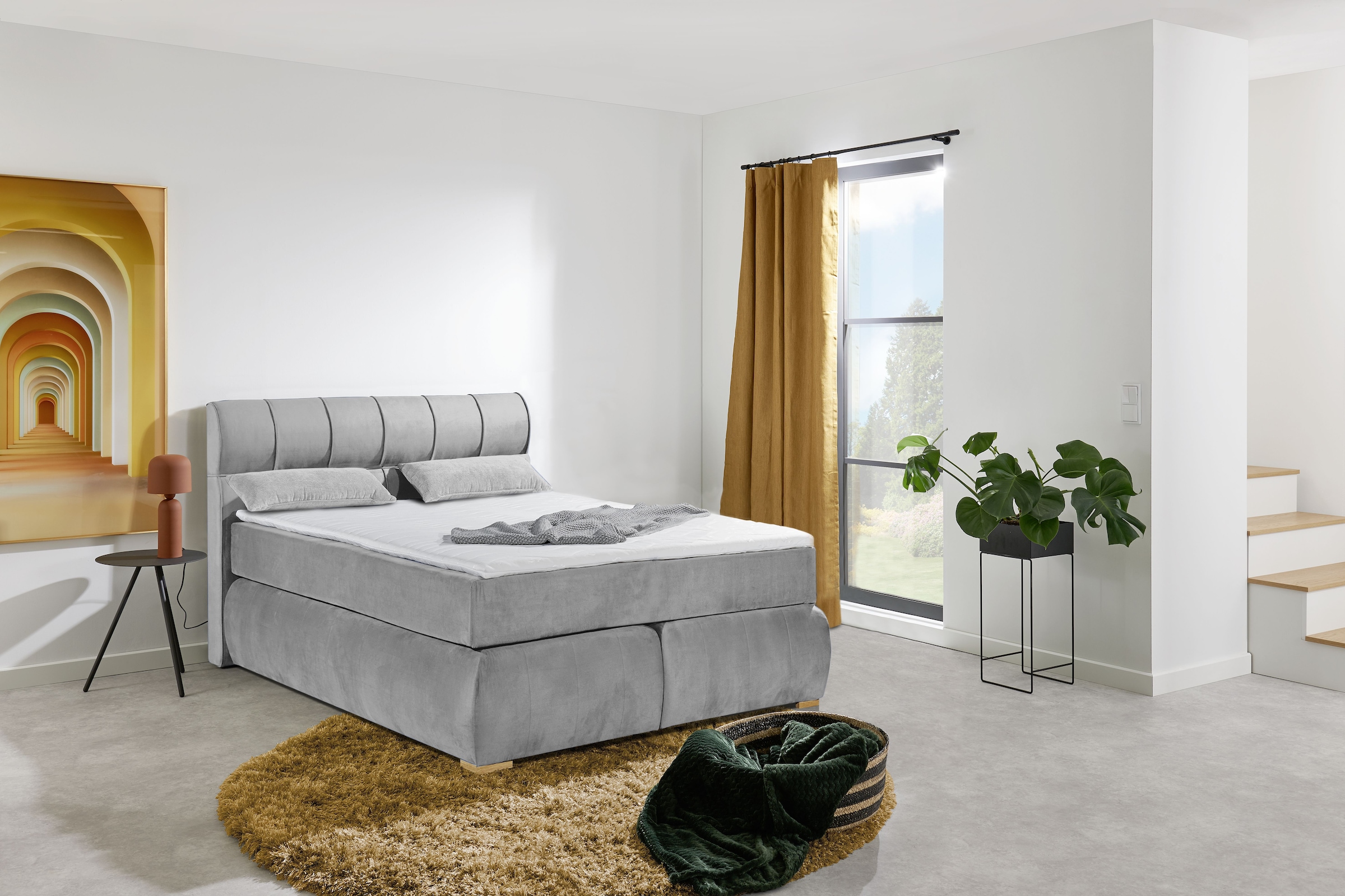 Places of Style Boxspringbett »Felicia«, in H4, inkl. Topper und Bettkasten günstig online kaufen