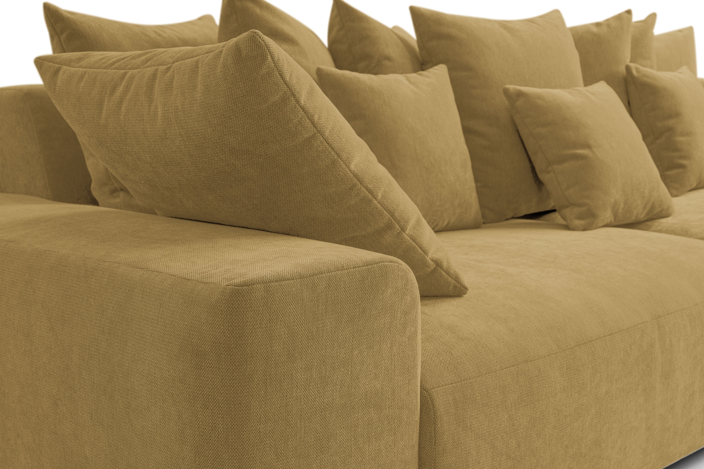 WERK2 Big-Sofa »Maxi B, Breite 290 cm«, Maximaler Kuschelkomfort: XXL-Sofa mit 78 cm Sitztiefe & 12 Kissen