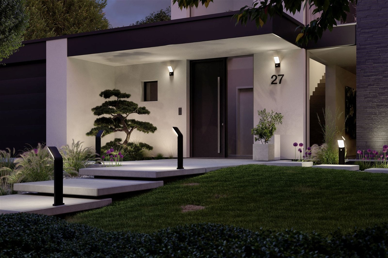 Paulmann LED Außen-Wandleuchte »Adya IP44 120x128mm 3000K 10W 750lm 230V Anthrazit Aluminium«, 1 flammig, Bewegungsmelder