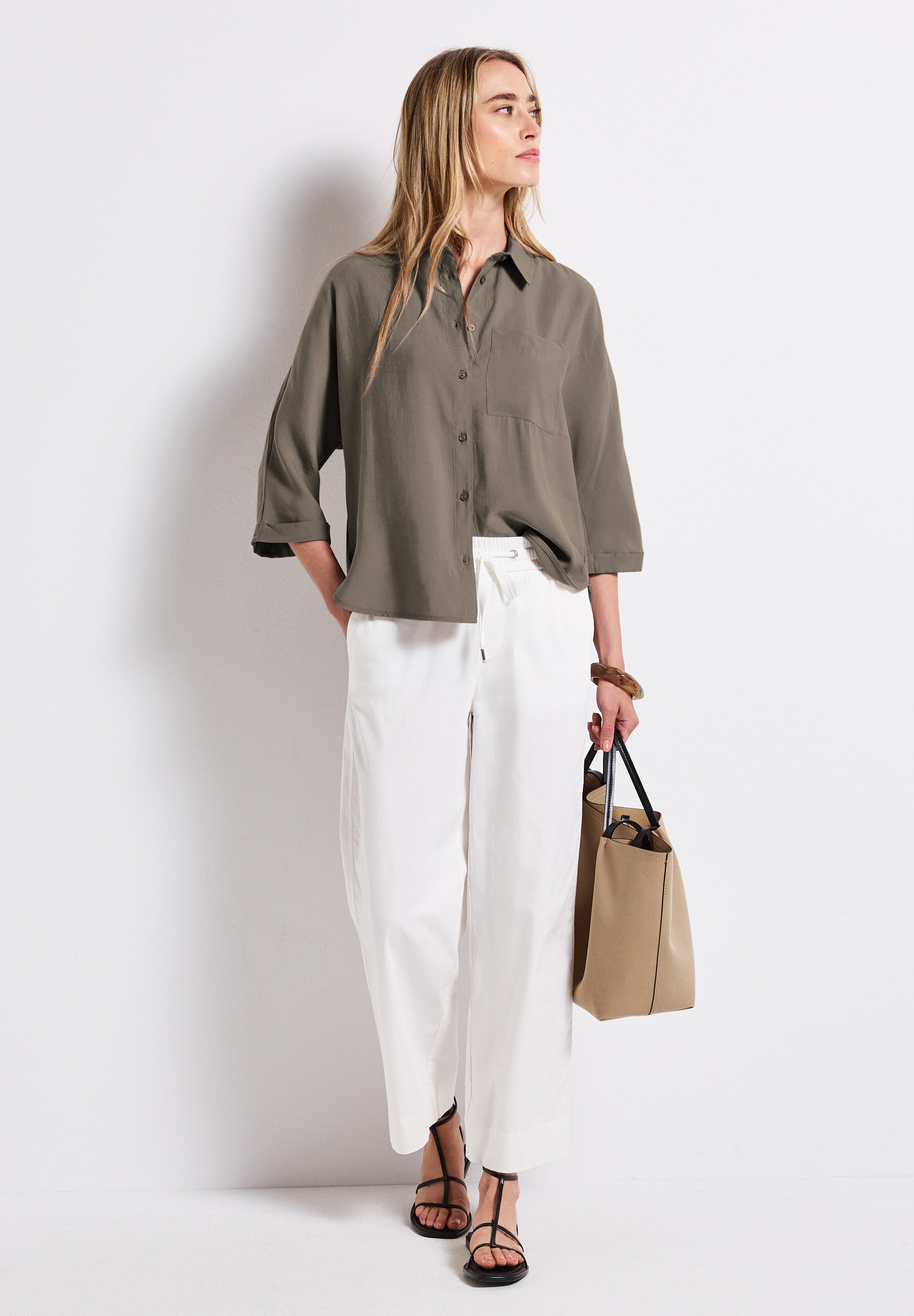STREET ONE Hemdbluse, mit Brusttasche