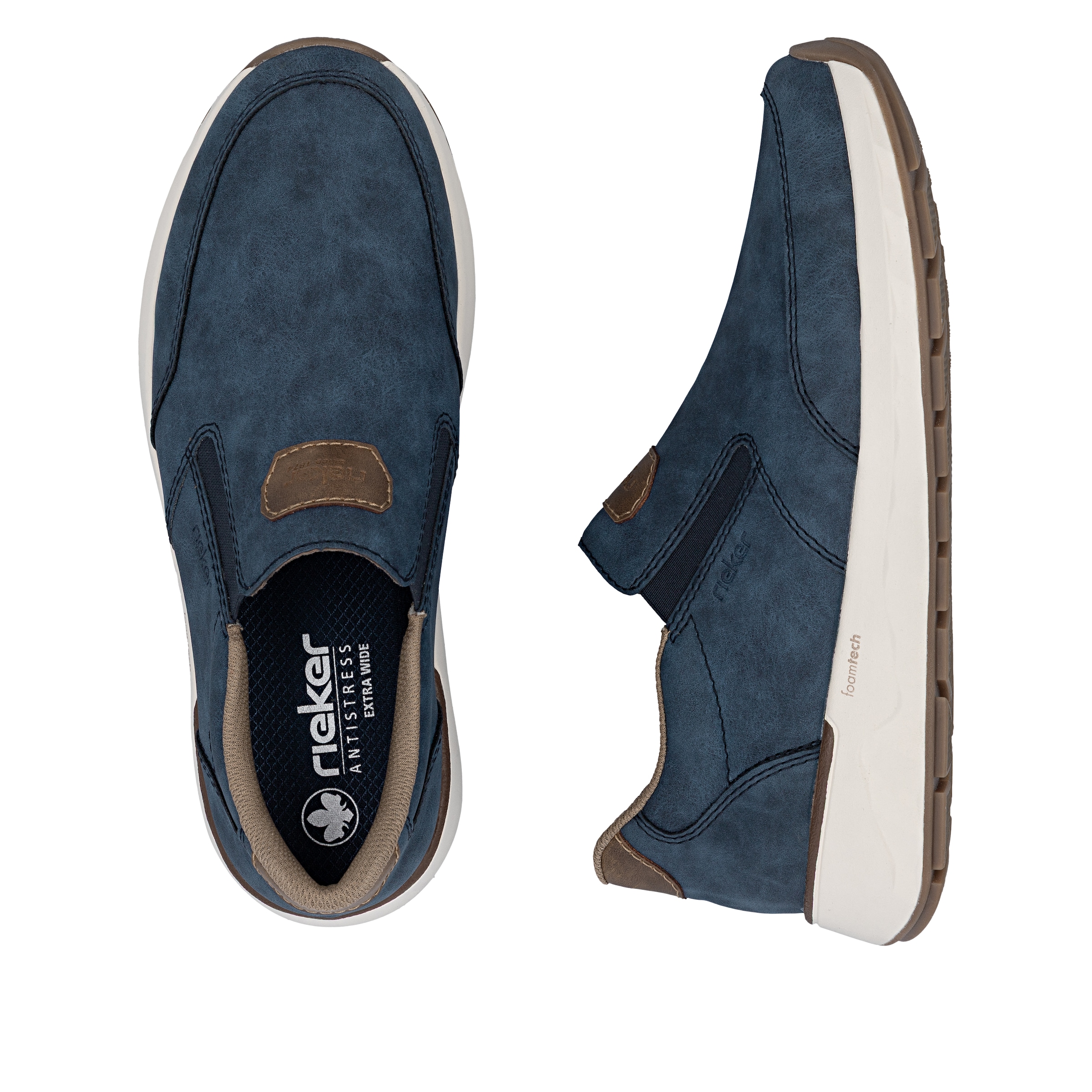 Rieker Slip-On Sneaker  Slipper, Schlupfschuh, Freizeitsneaker, Halbschuh mit Stretcheinsätze