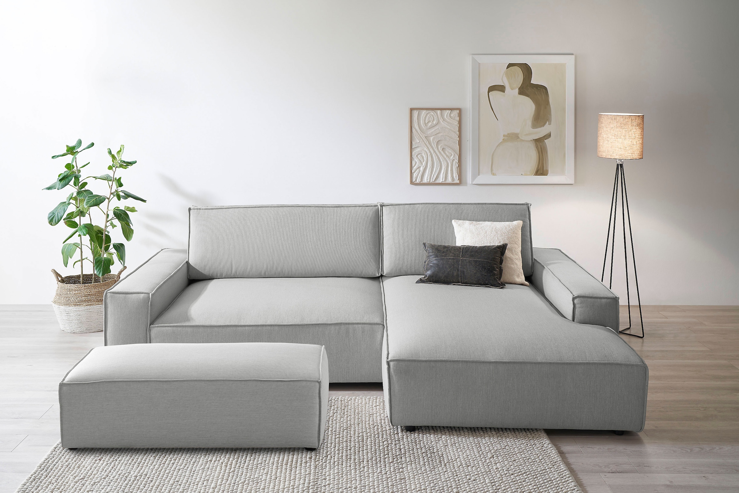 Home affaire Polsterecke »NEU: SHERWOOD XXL tief, L-Form mit Schlaffunktion günstig online kaufen