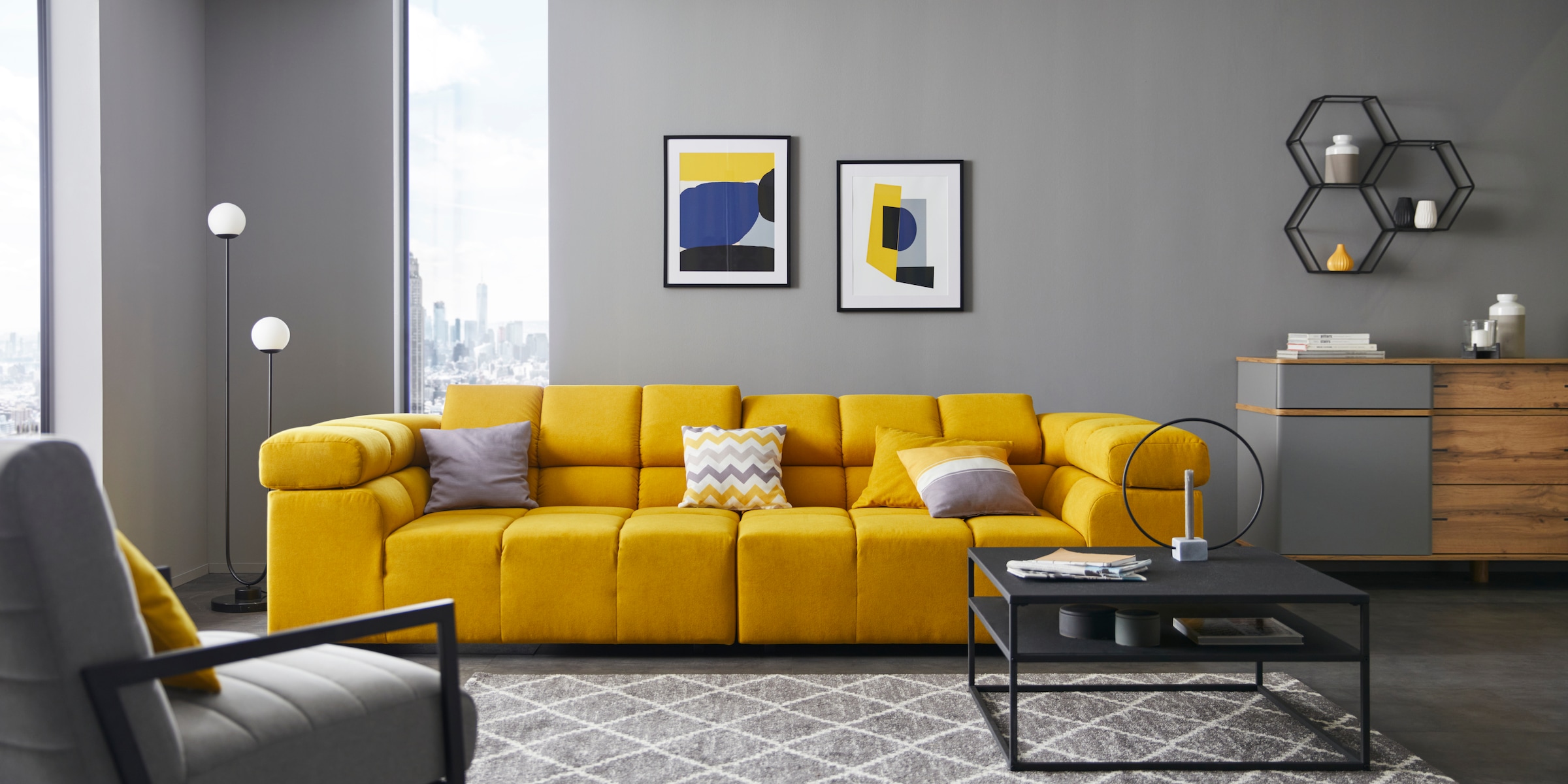 queence Bild »Sergey« Abstrakt | Figuren | Kunst 1 Stk. tlg. HD Premium Poster-Druck inkl. Holzrahmen