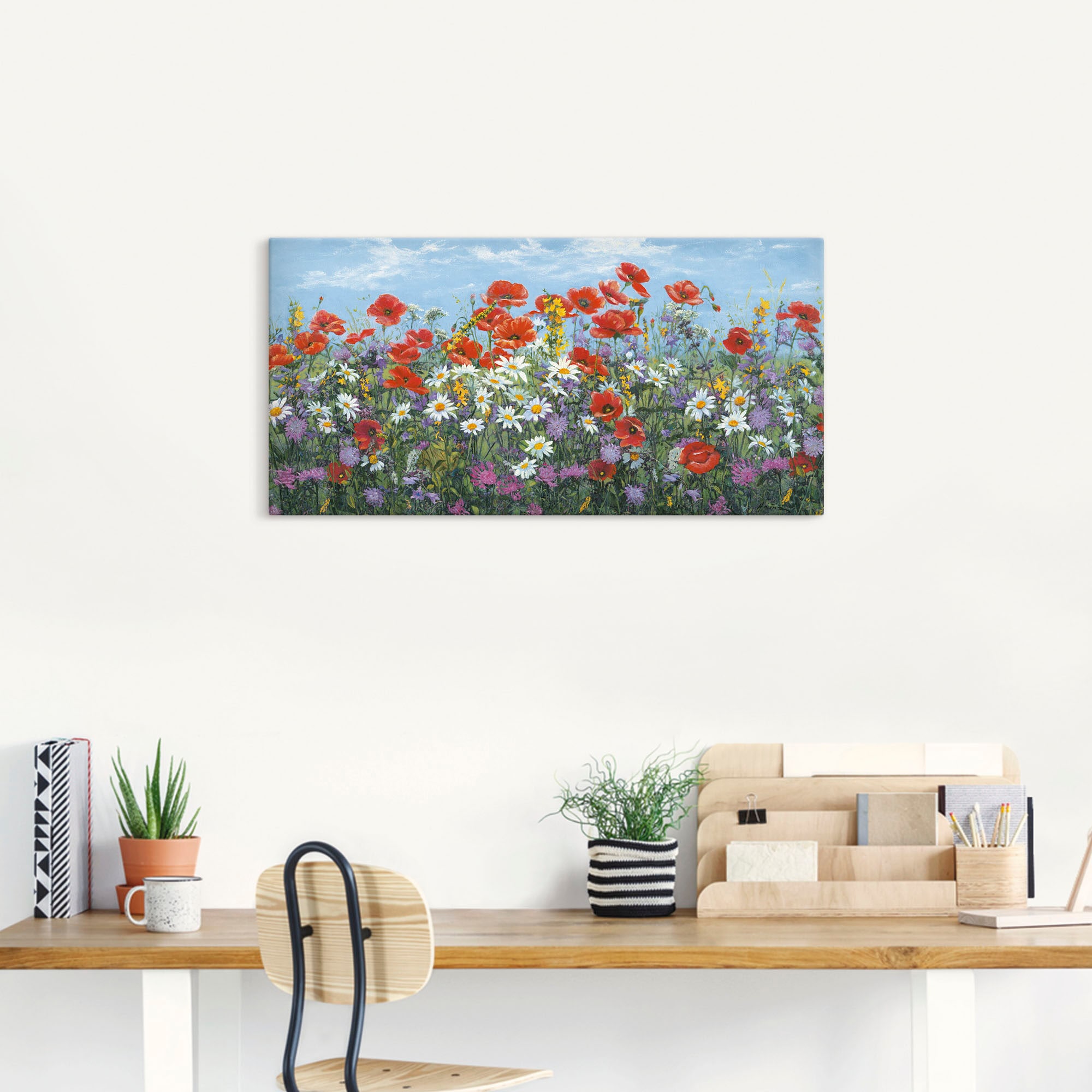 Artland Leinwandbild »Almwiese«, Blumenwiese, (1 St.), auf Keilrahmen gespa günstig online kaufen