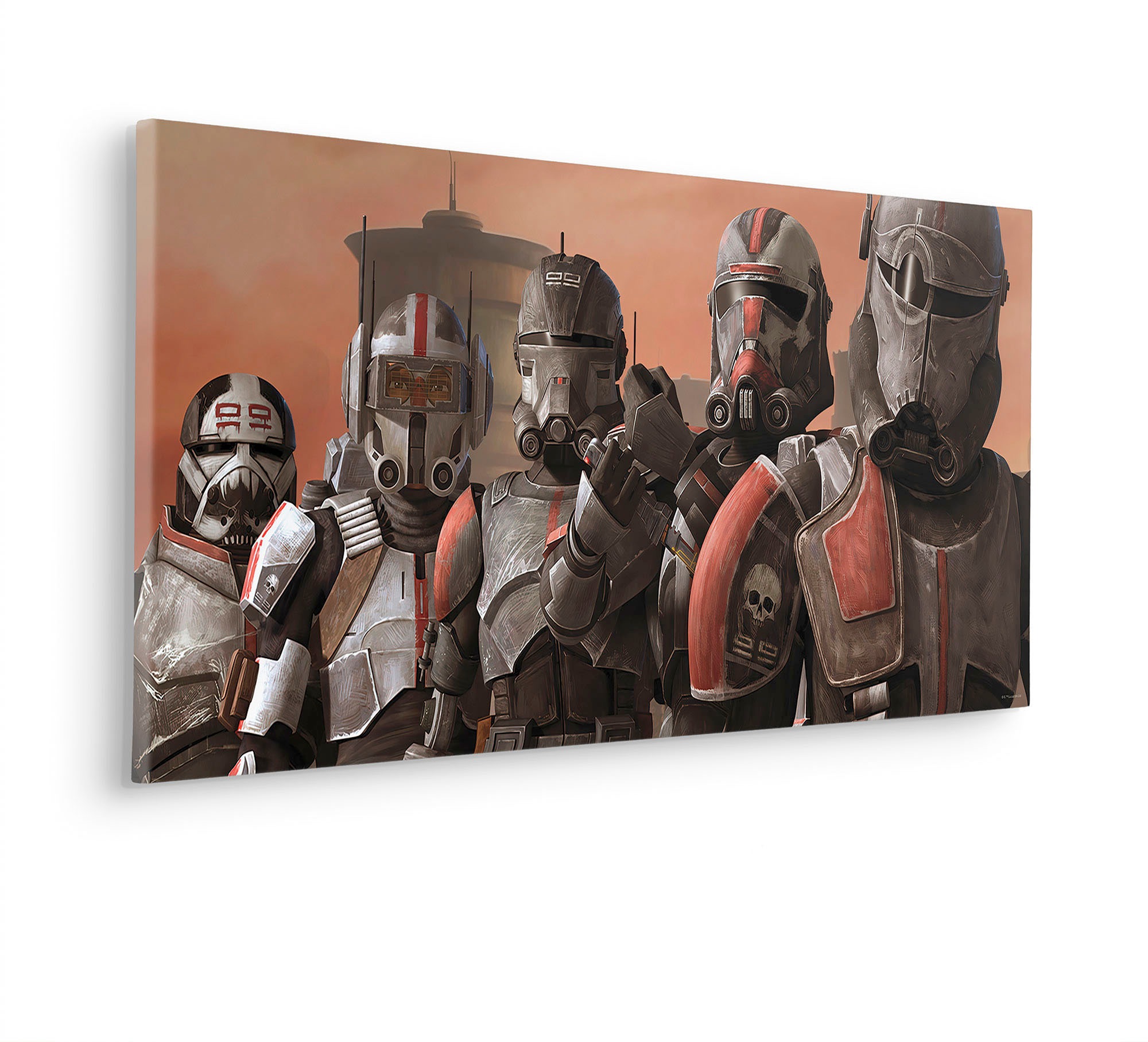 Komar Leinwandbild »Star Wars Bad Batch Squad - Größe 90 x 40 cm«, Disney, (1 St., 90 x 40 cm (Breite x Höhe), Keilrahmenbild mit Echtholzrahmen, Kinderzimmer