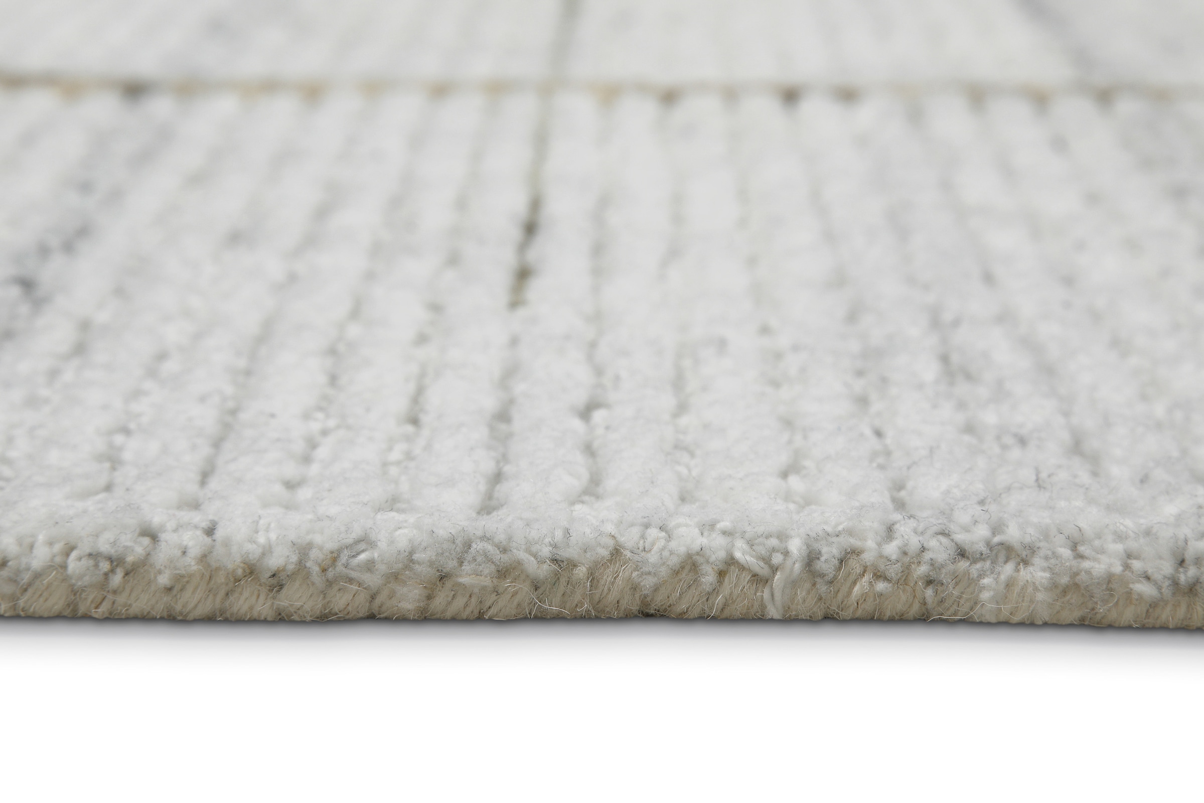 Wecon home Teppich »Hamptons TWENTYTWO«, rund, 10 mm Höhe, Fasermix, Kurzflor, Wohnzimmer, elegant, geometrisches Muster