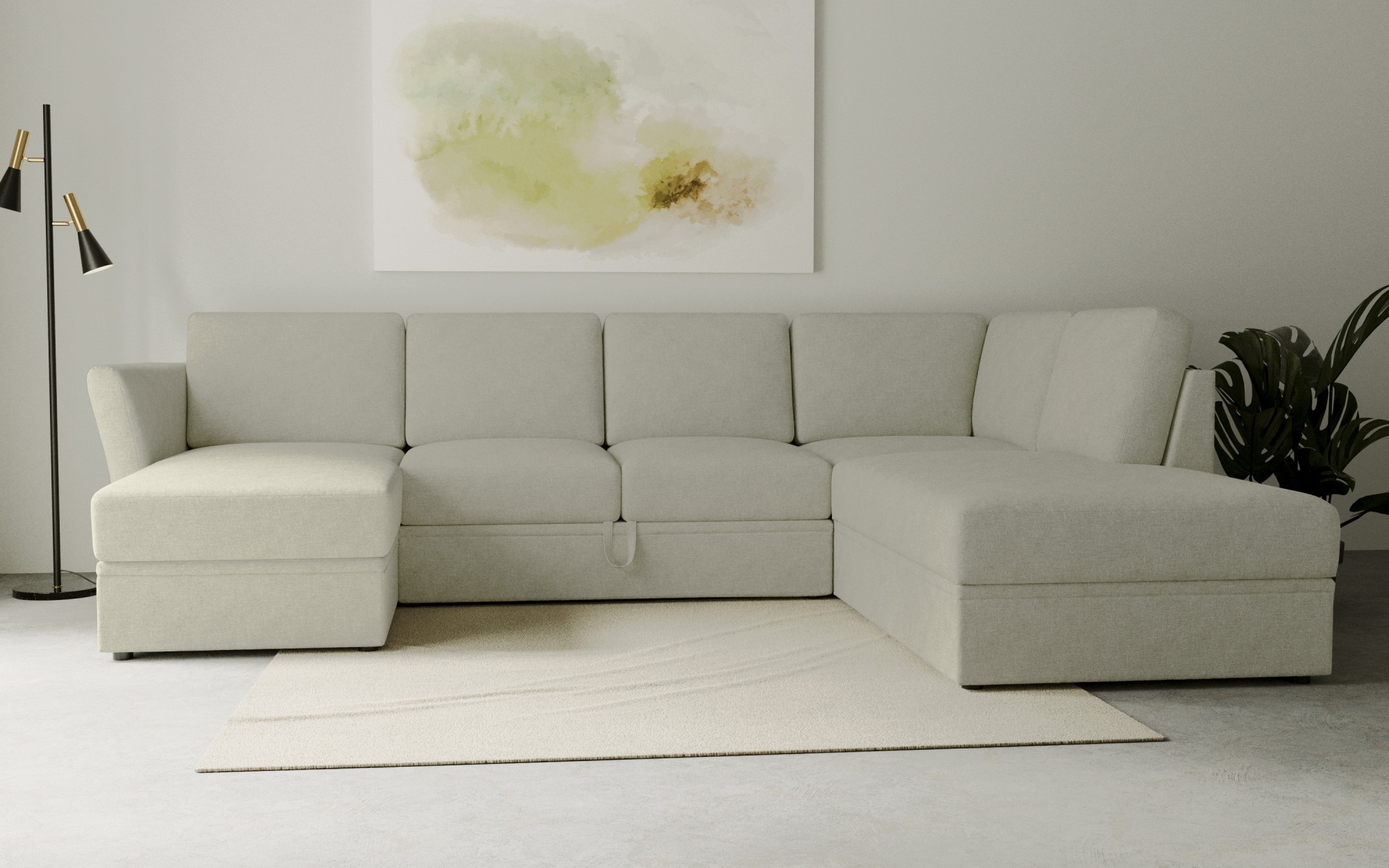 Wohnlandschaft »Lavars Schlafsofa«, mit Bettfunktion und Stauraum, in zwei...