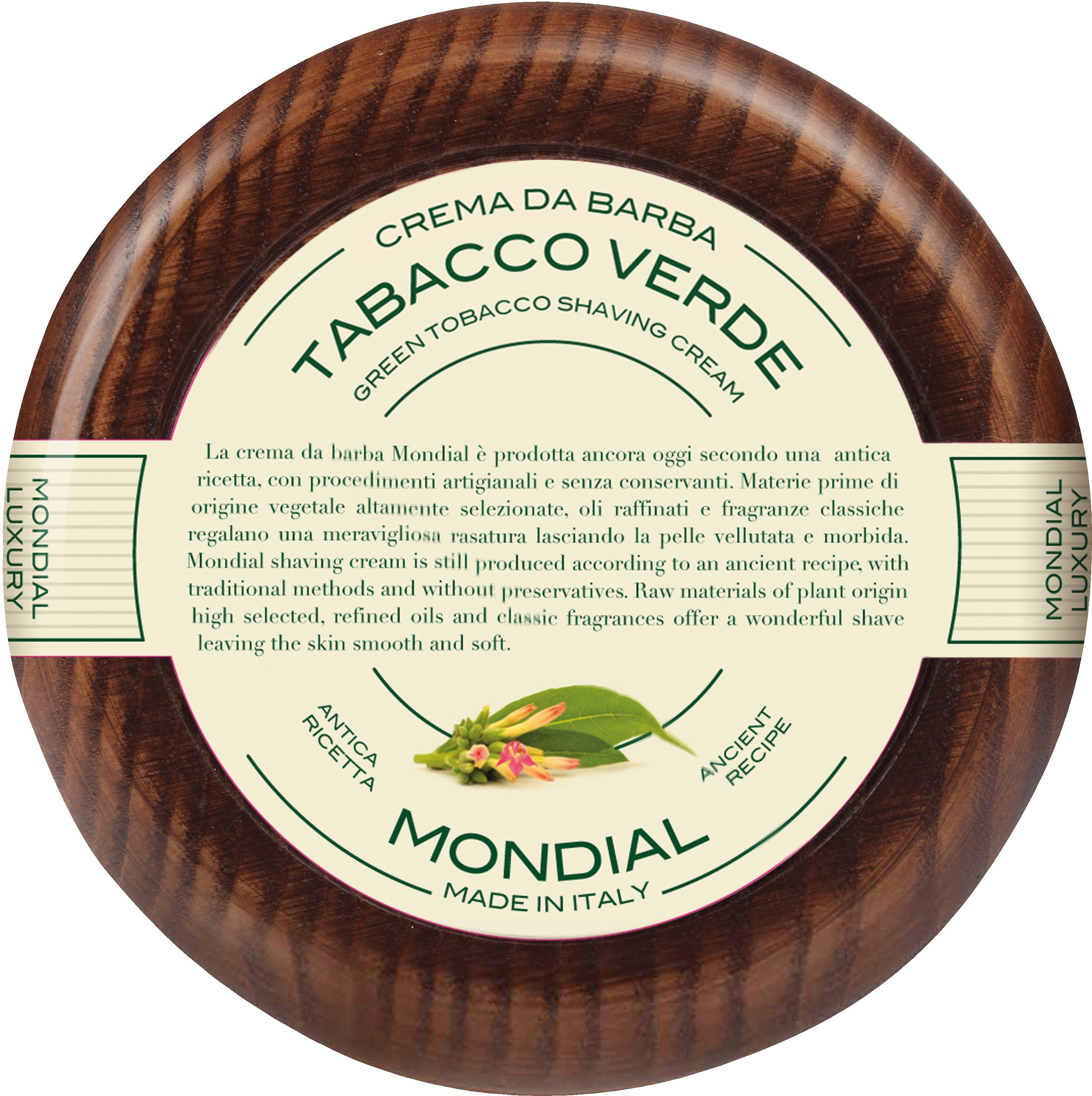 Mondial Antica Barberia Rasiercreme »Luxury Shaving Cream Wooden Bowl Tabacco Verde«