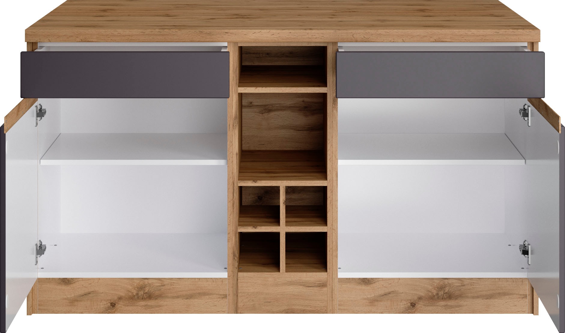 KOCHSTATION Kochinsel »KS-Riesa«, Breite 153 cm, Tiefe 100 cm, MDF-Fronten