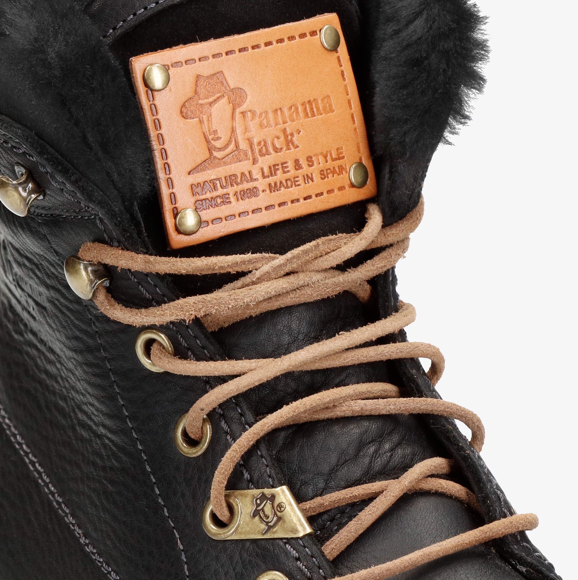 Panama Jack Winterboots »Aviator Igloo«, Blockabsatz, Winterstiefelette, Schnürboots mit Logo-Aufnäher