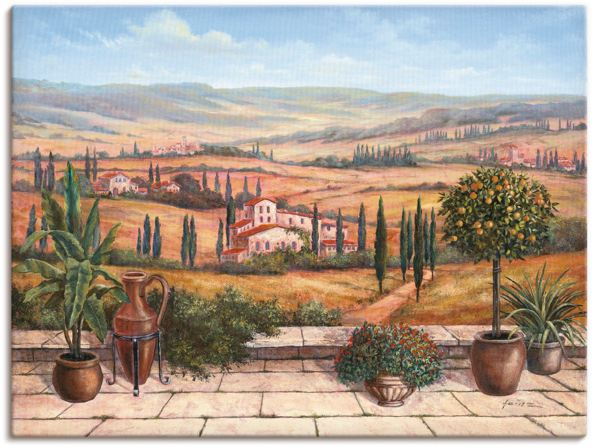 Artland Wandbild »Terrasse«, Europa, (1 St.), als Alubild, Outdoorbild, Lei günstig online kaufen