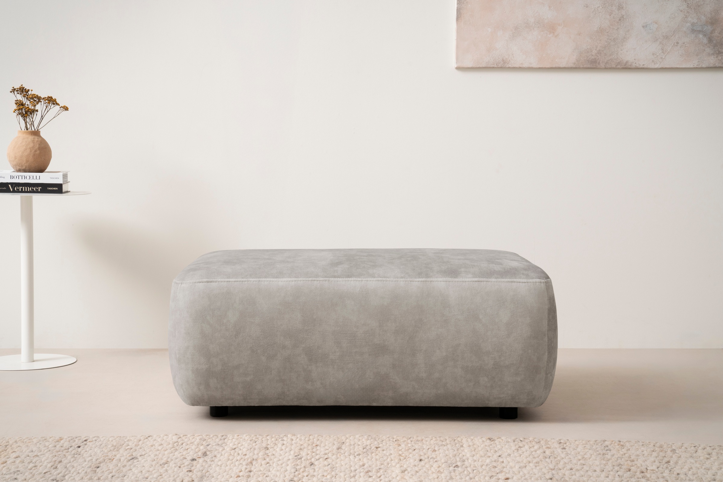 INOSIGN Polsterhocker »Torge, Hocker in Cord, Samtvelours oder Struktur«, p günstig online kaufen