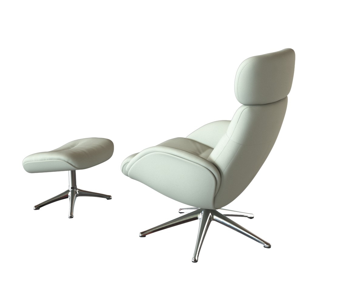 FLEXLUX Relaxsessel »Elegant, Funktionsessel, Polstersessel, Armlehnen-, TV-Fernsehsessel,«, Premium Komfort, Rücken- und Kopfteilverstellung, Drehbar, Fuß Alu