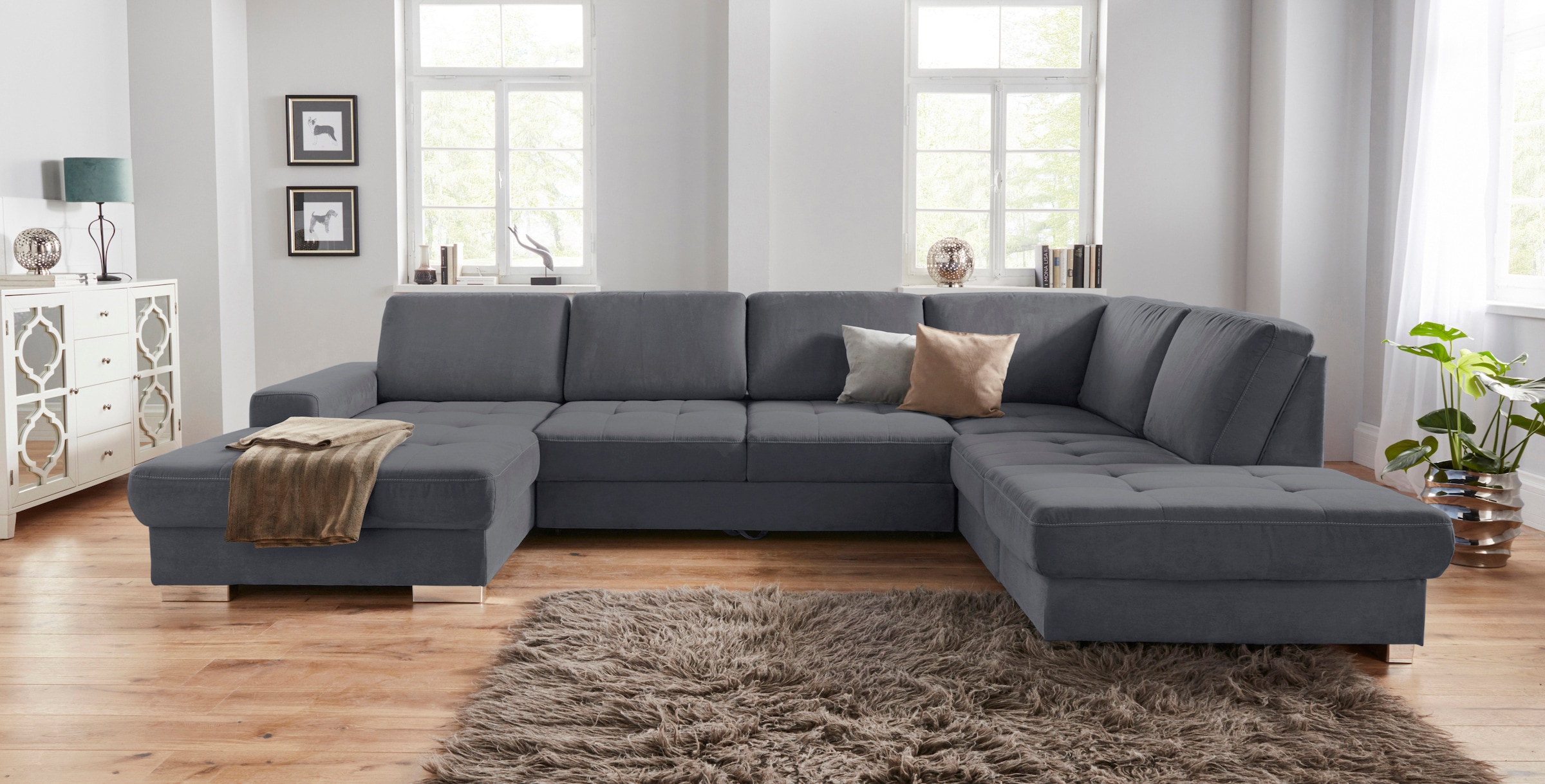 sit&more Wohnlandschaft »Santorini U-Form« mit Federkern und Sitztiefenvers günstig online kaufen