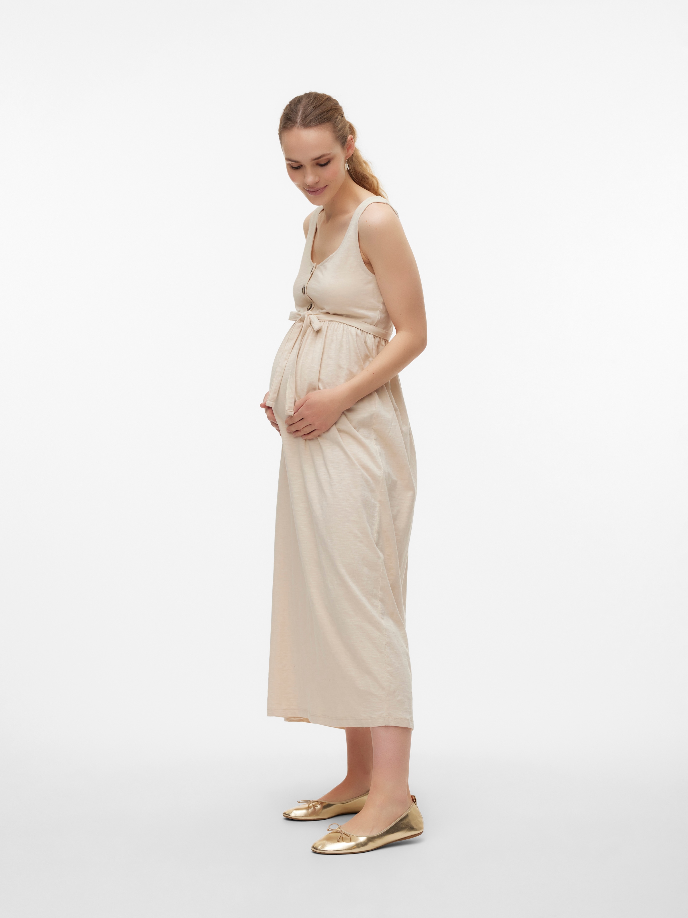 Mamalicious Trägerkleid »MLEVI LIA SL JRS ANKLE DRESS 2F NOOS« Sommerkleid