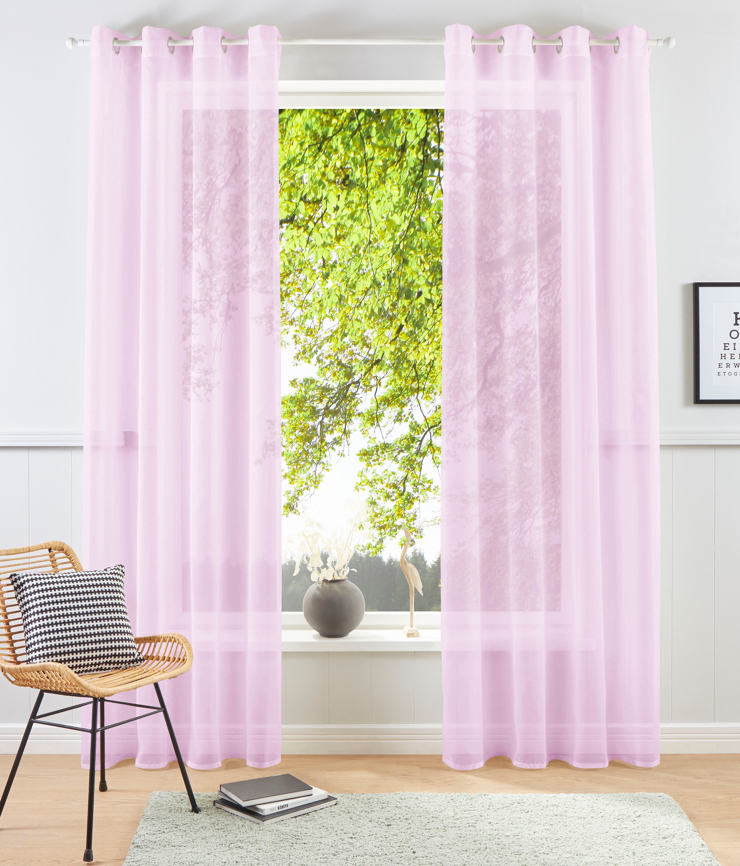 my home Gardine »XANA mit Ösen, Kräuselband oder Schlaufen« Ösen 1 Stk. tlg günstig online kaufen