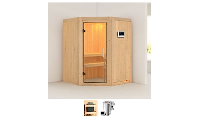 Karibu Sauna »Nanna«, (Set), 3,6-kW-Bio-Plug & Play Ofen mit externer Steuerung kaufen