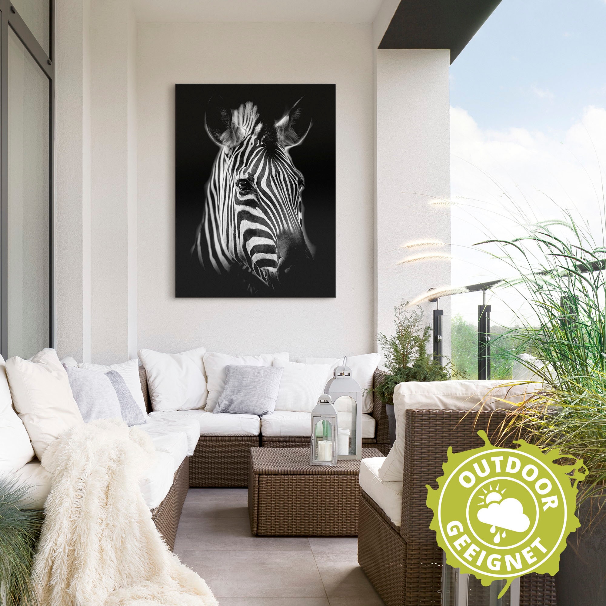 Artland Wandbild "Zebra", Zebra Bilder, (1 St.), als Alubild, Outdoorbild, günstig online kaufen