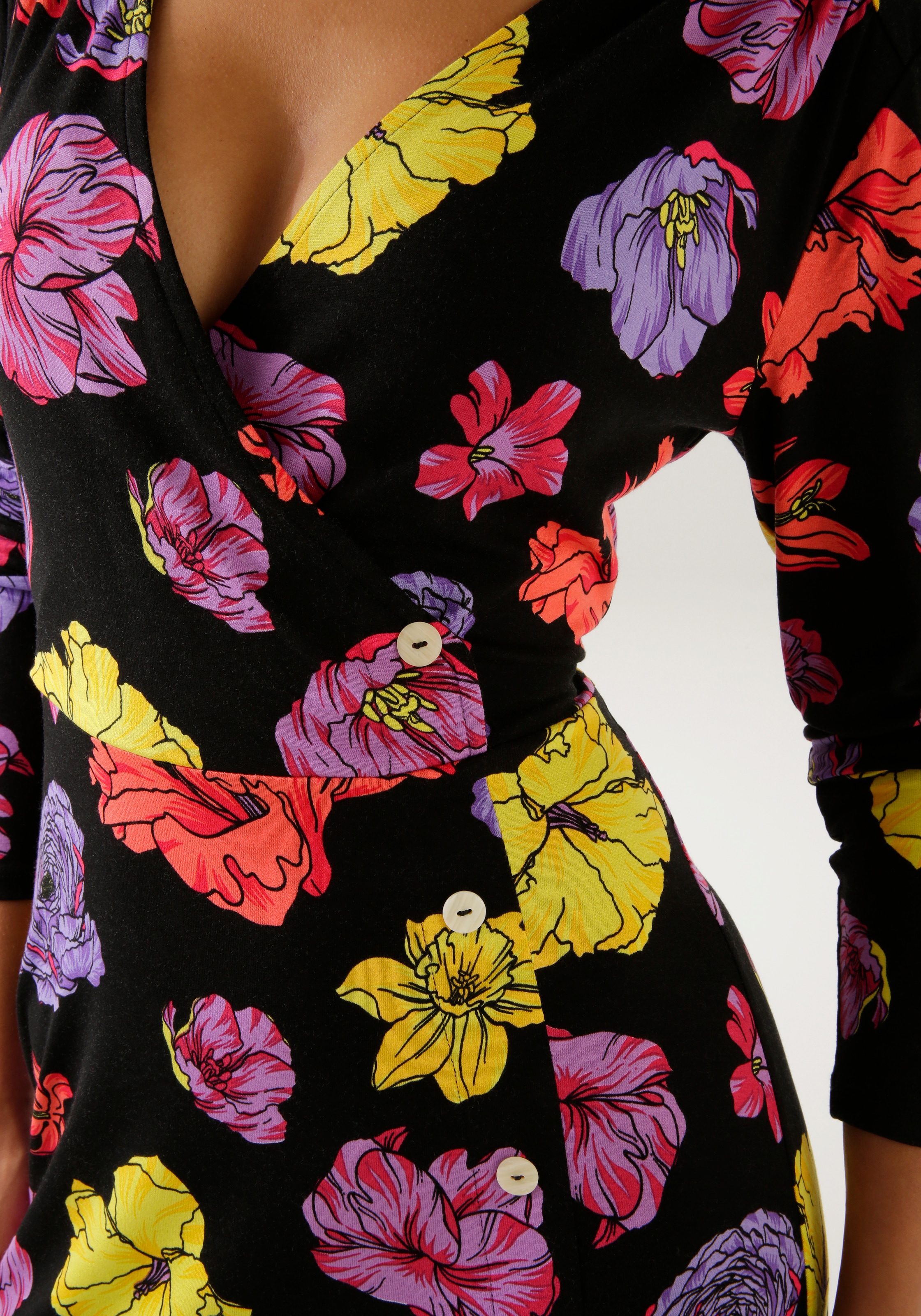 bedruckt mit Jerseykleid, KOLLEKTION CASUAL NEUE bestellen Aniston - Blüten farbenfrohen