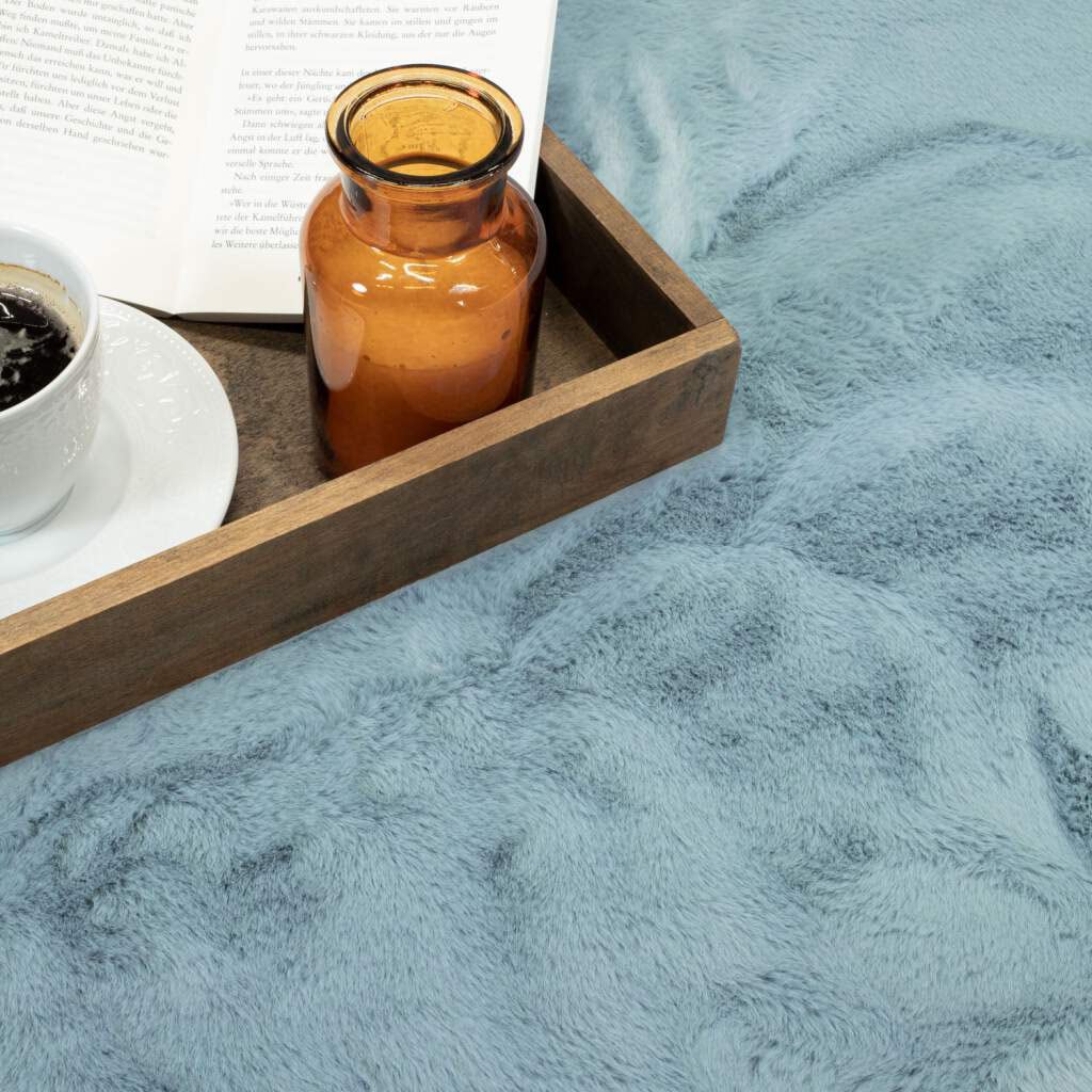 Carpet City Hochflor-Teppich »TOPIA 400«, rechteckig, 21 mm Höhe, Kunstfell-Teppich mit Kaninchenfell-Optik, Haptik, Schlafzimmer