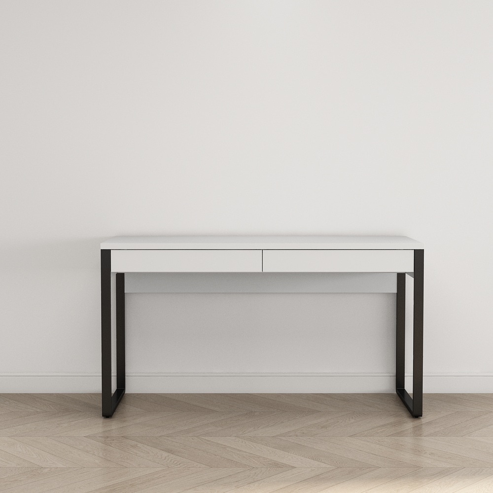 OTTO home Schreibtisch »Moid, Computertisch im modernen Design,« Breite 120/140/160 cm, mit Metallbeinen & Schublade