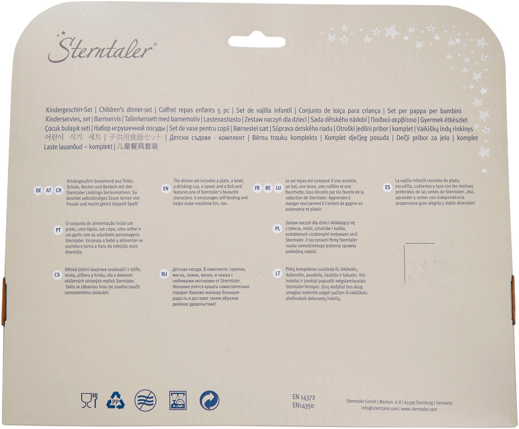Sterntaler® Kindergeschirr-Set »Fuchs Filou, eckig«