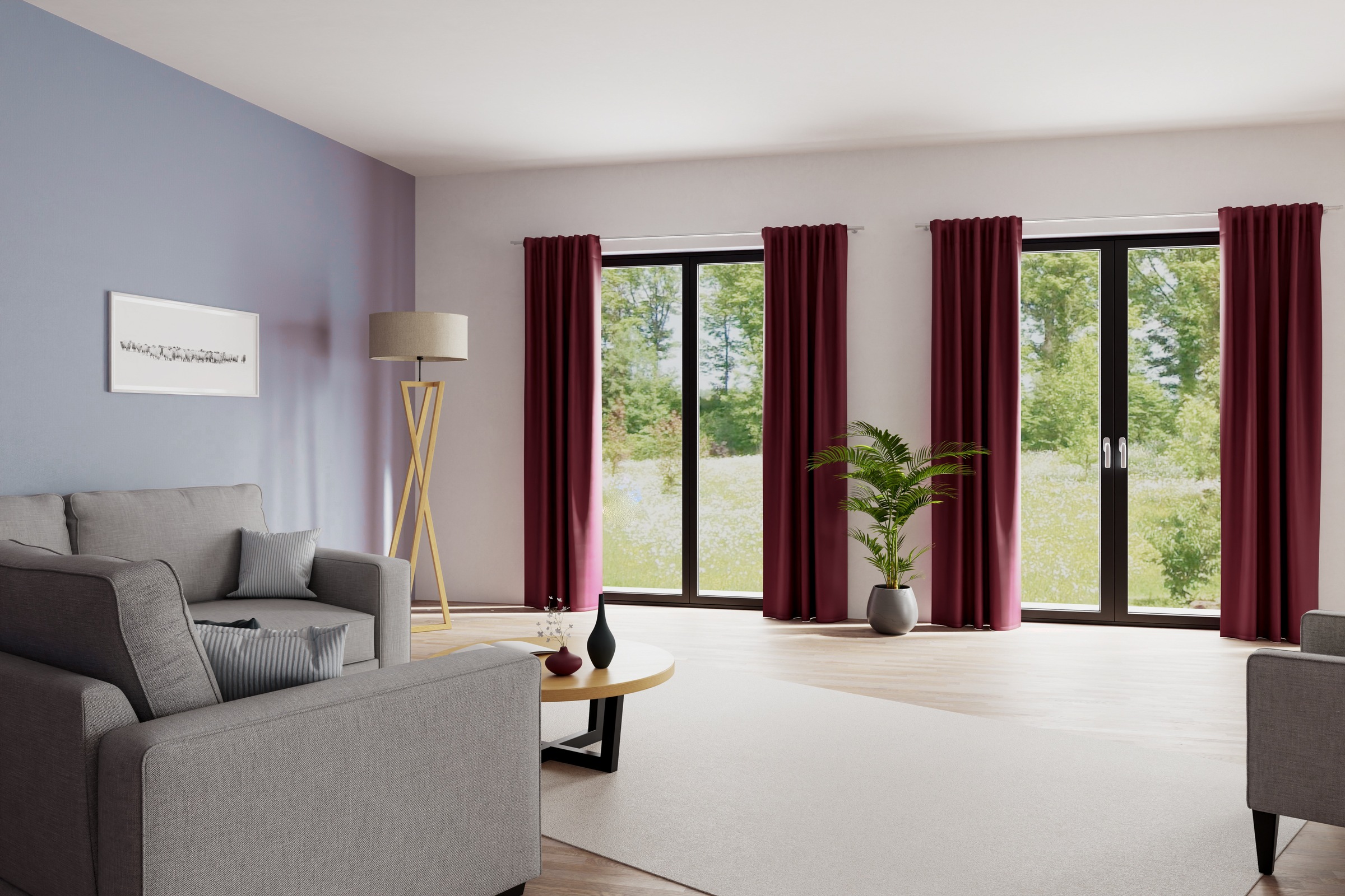 HOMING Vorhang »Galdin«, (1 St.), Verdunklungsvorhang, blickdicht, Thermo, Energiesparend