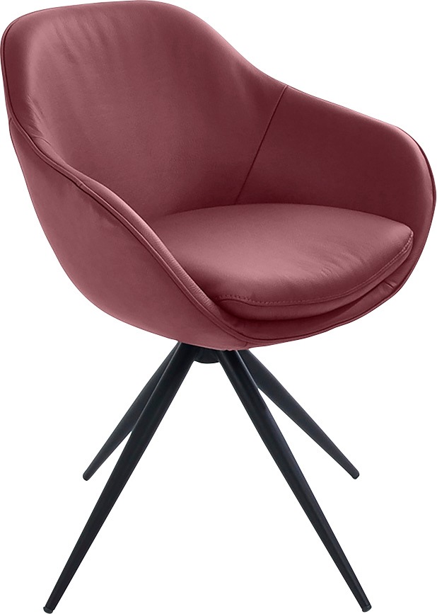 K+W Komfort & Wohnen Drehstuhl »ZOOM« () 4-Fuß Drehstuhl mit Gestell aus Me günstig online kaufen