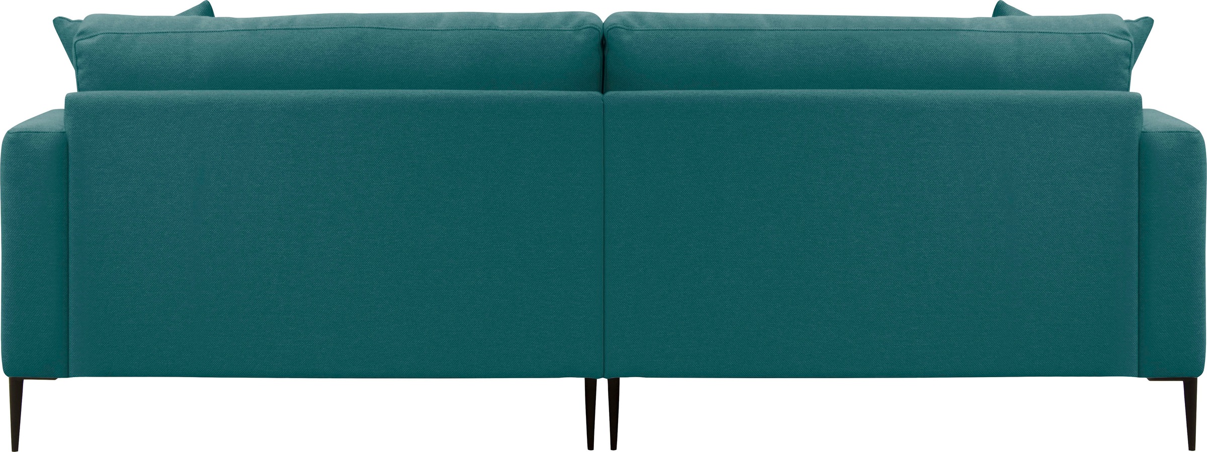 Leonique 3-Sitzer »Cozy elegantes Designsofa, Maße B/T/H: 211/97/80 cm«, mit losen Kissen und Metallbeinen
