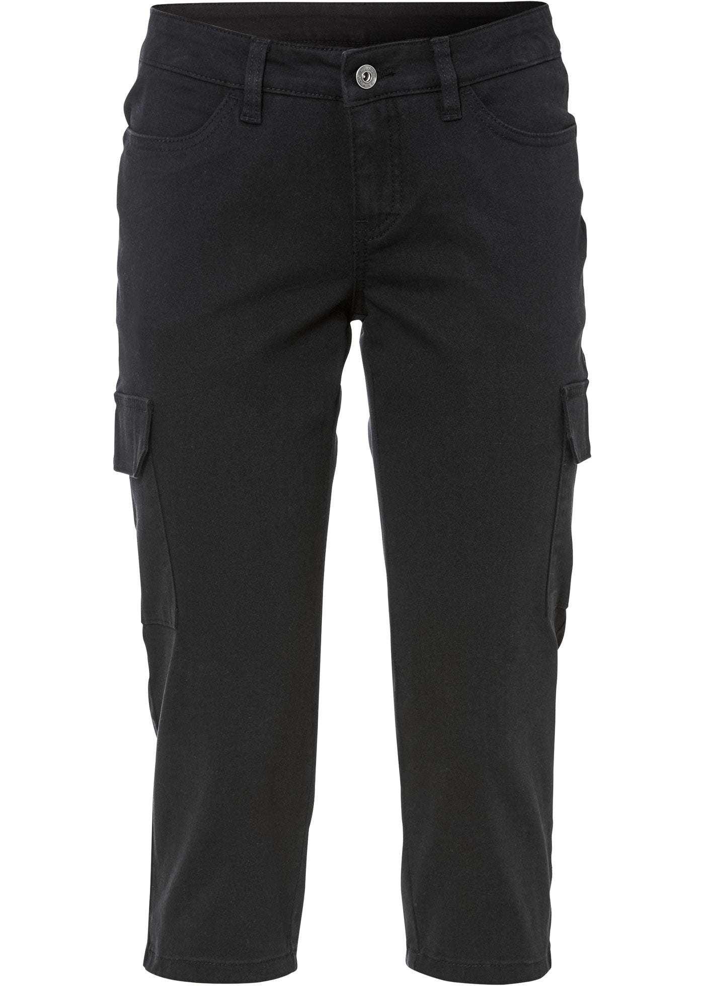 bonprix Caprihose  aus Baumwolle mit Elasthan, Skinny Fit, im Cargo-Look