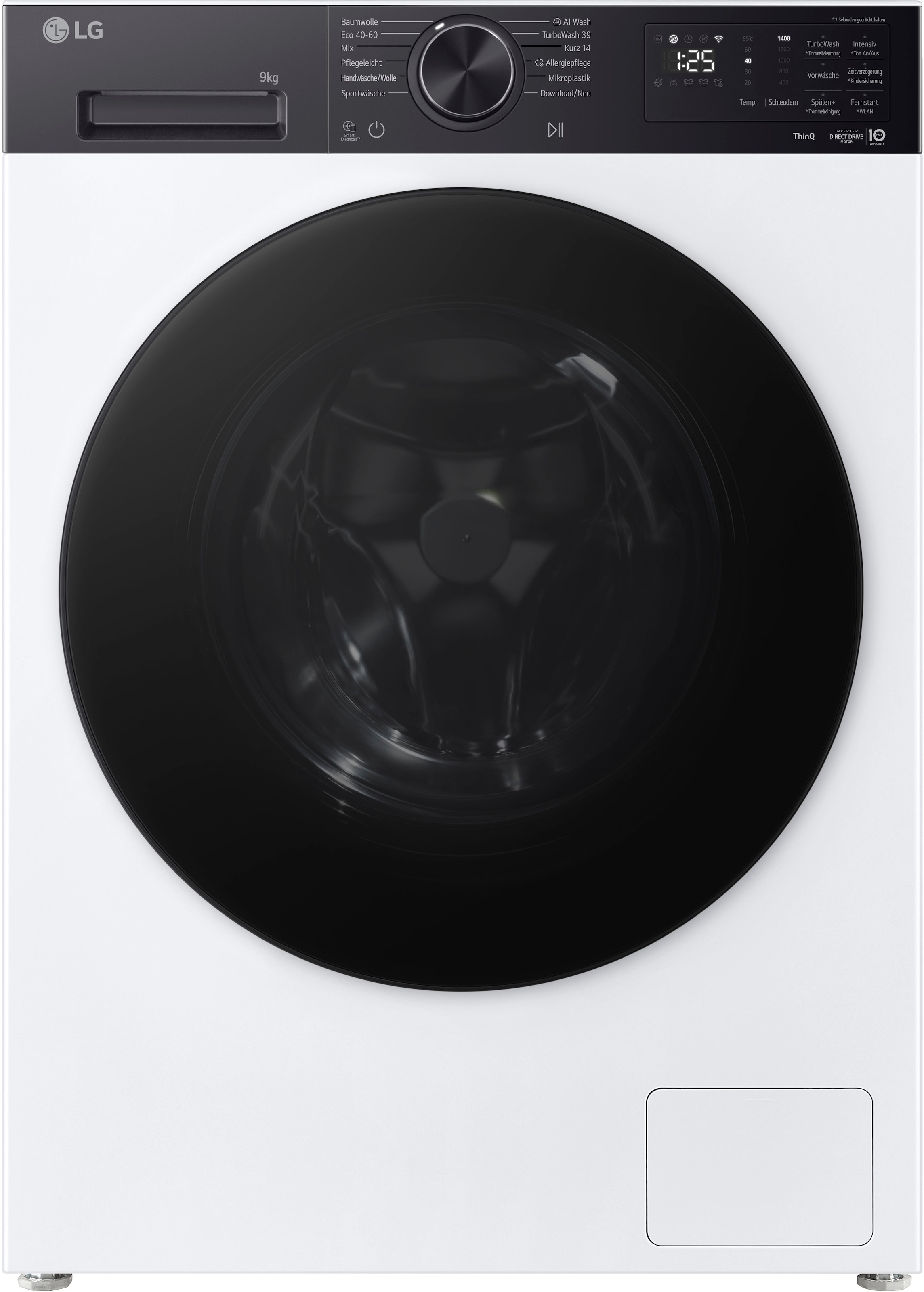 LG Waschmaschine Serie X7 »F4WX709YP« 9 kg 1400 U/min AI Wash, ThinQ App inkl. Programm-Download, 14-Minuten-Kurzprogramm