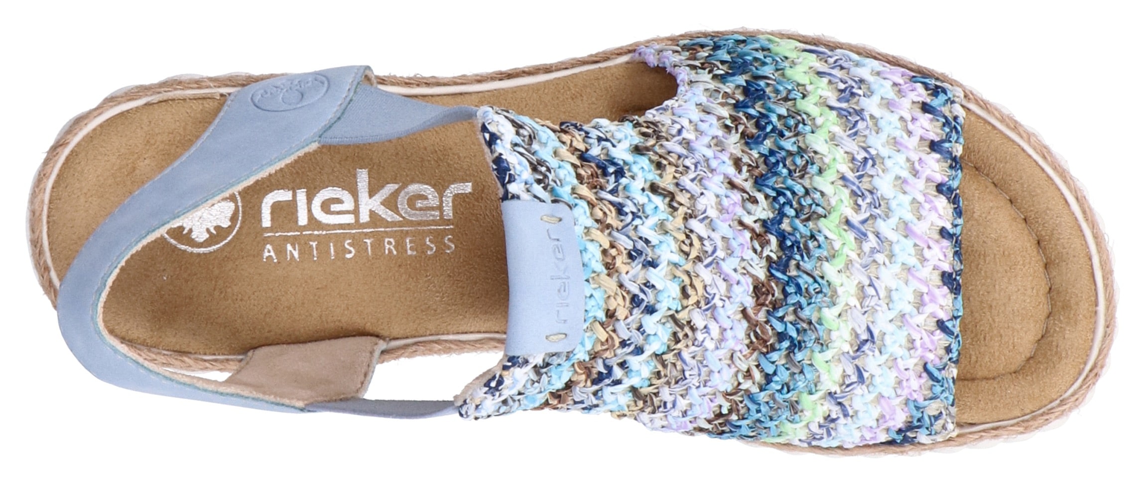 Rieker Plateausandaletten  , Sommerschuh, Sandale, Plateauabsatz, mit Gummizug