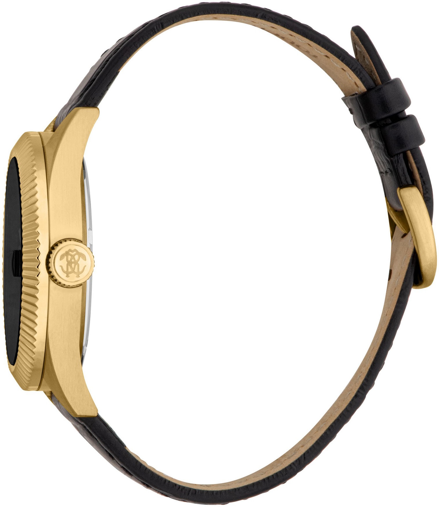 roberto cavalli Quarzuhr »Uomo Classico III« Armbanduhr, Herrenuhr, Lederarmband, analog, Tag