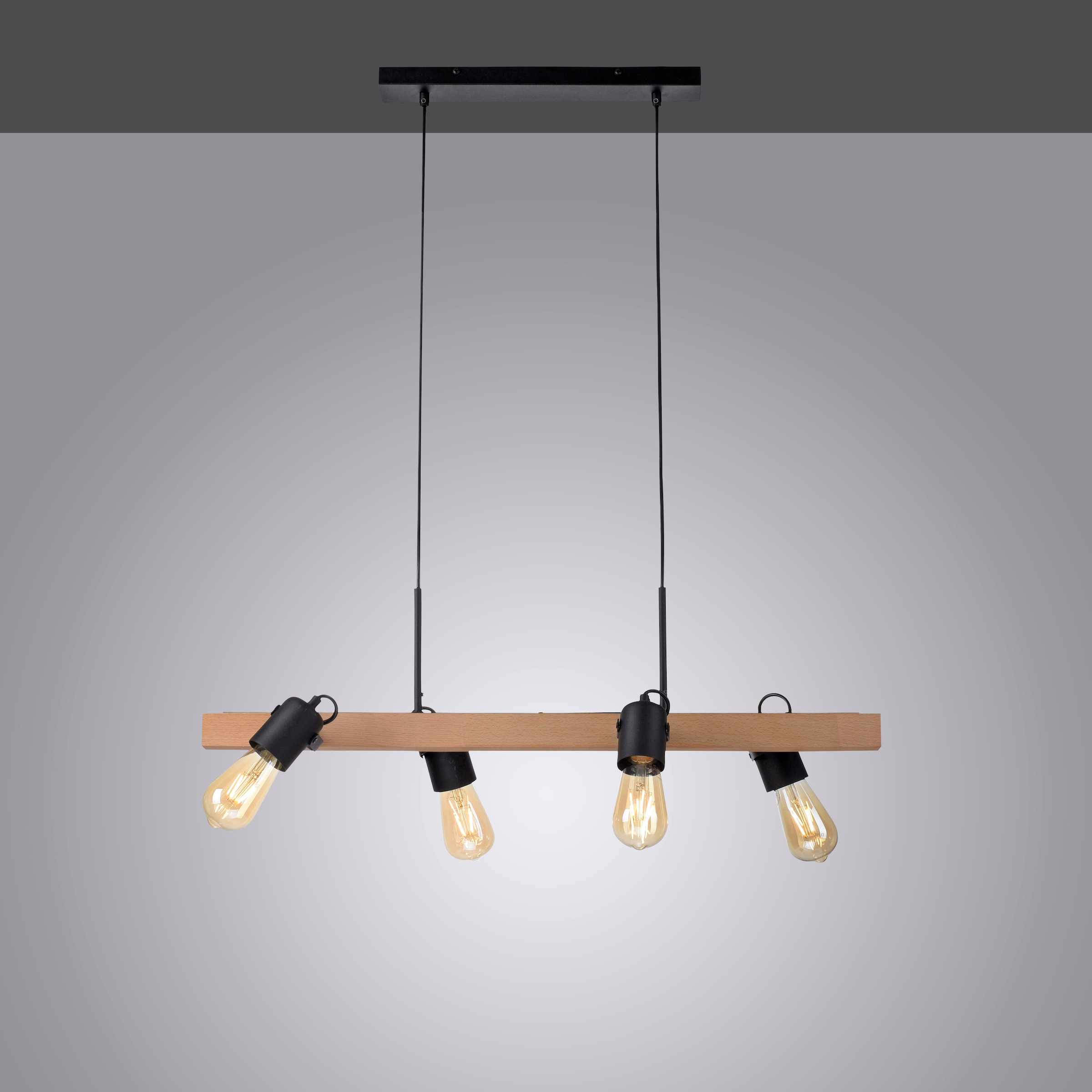 JUST LIGHT Pendelleuchte »CANOP«, 4 flammig, Leuchtmittel E27   ohne Leucht günstig online kaufen