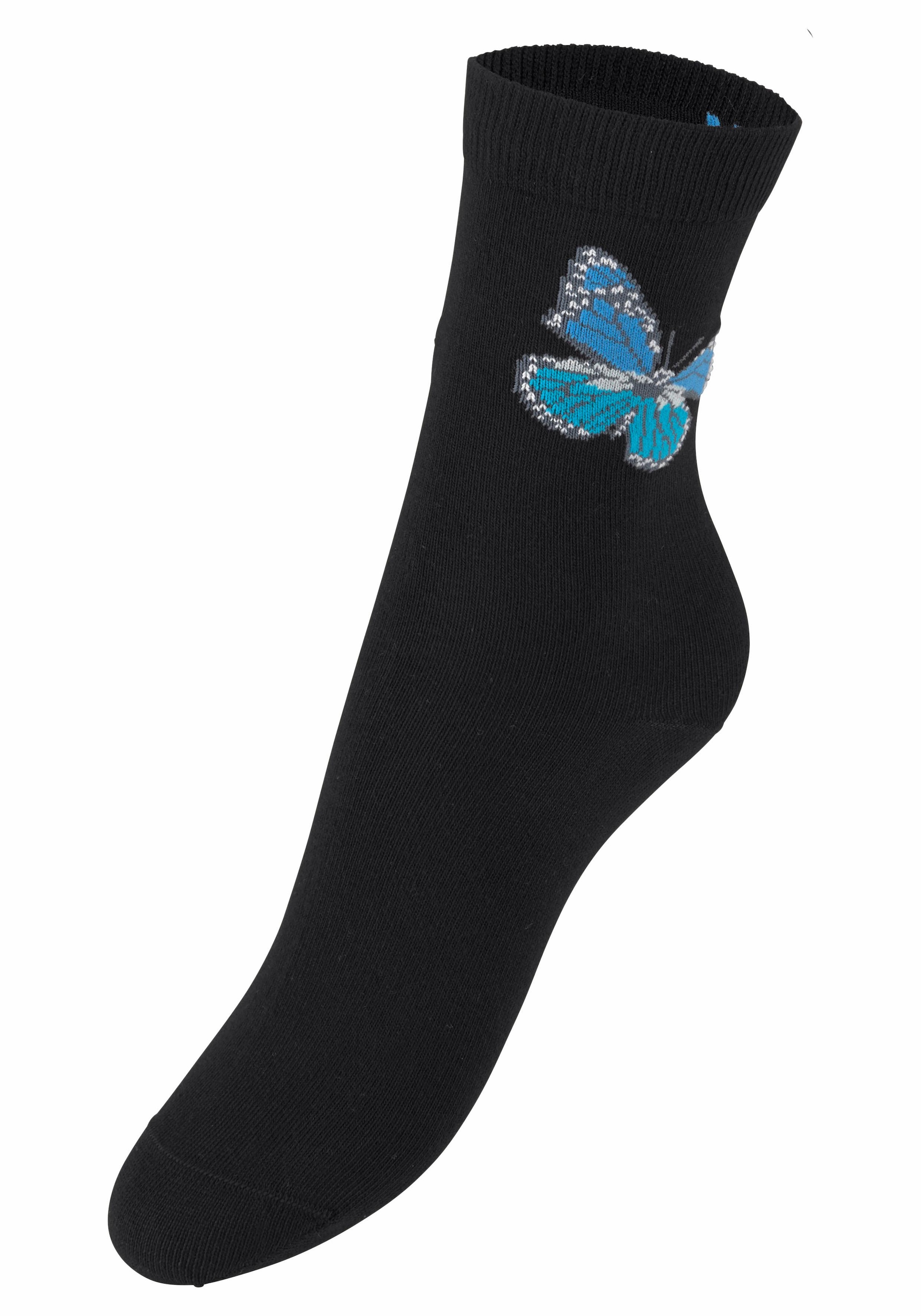 (7 Socken, bestellen und im Vogelmotiven Paar), Online-Shop mit Schmetterlings- H.I.S