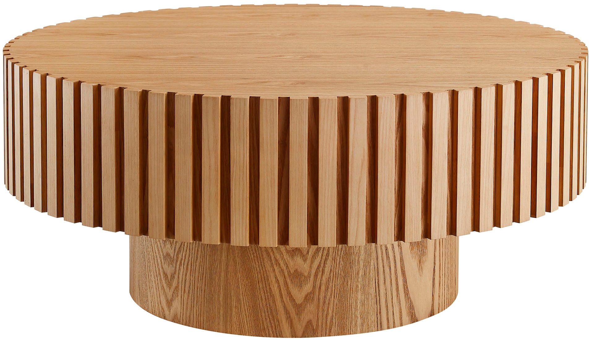 SalesFever Couchtisch »rund mit Massivholz-Lamellen Ø 80 cm« 1 Stk. tlg. mi günstig online kaufen