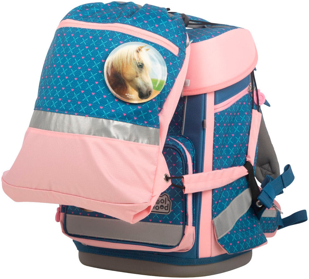 SCHOOL-MOOD® Schulranzen »Champion, Mila (Pferd)«, retroreflektierende Flächen, aus recyceltem Material